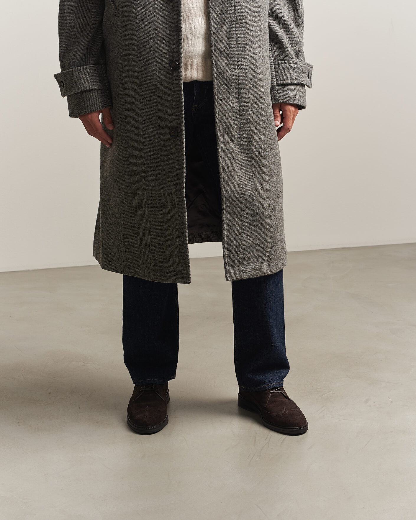 Men | Brogues | Gant | Bidford Suede Brogues Dark Brown