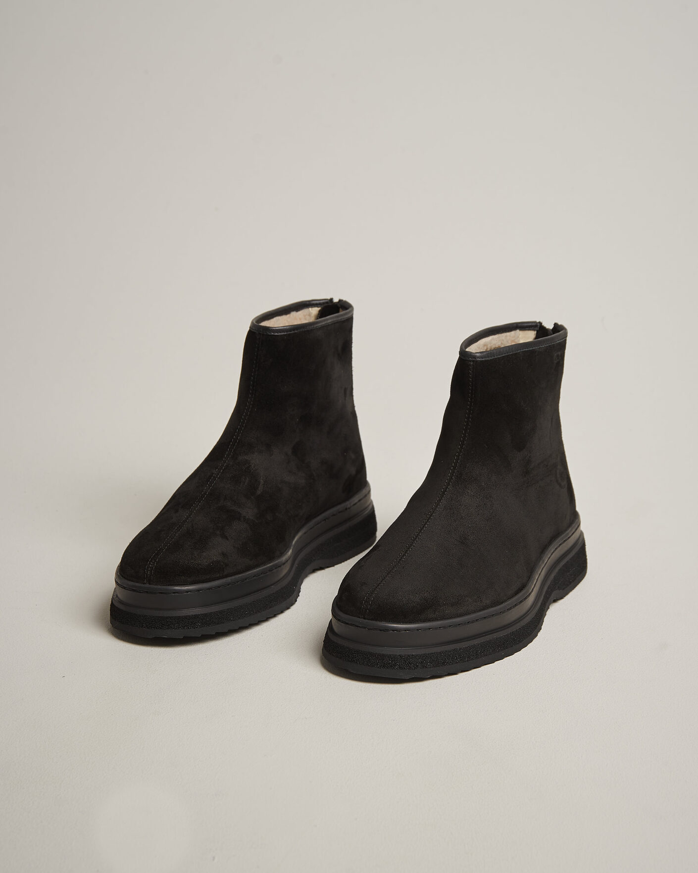 Men | Boots | Gant | Blistown Shearling Suede Curling Boot Black