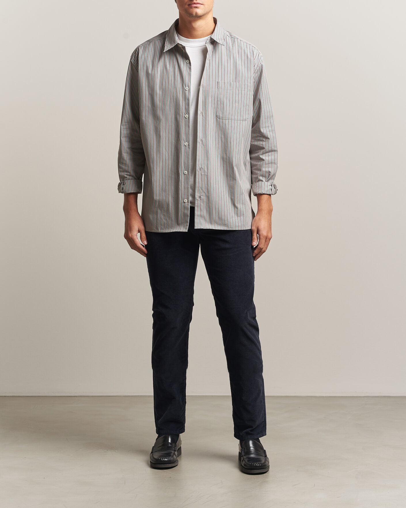 Men | Trousers | Jacob Cohën | Nick Slim Fit Cotton Trousers Navy