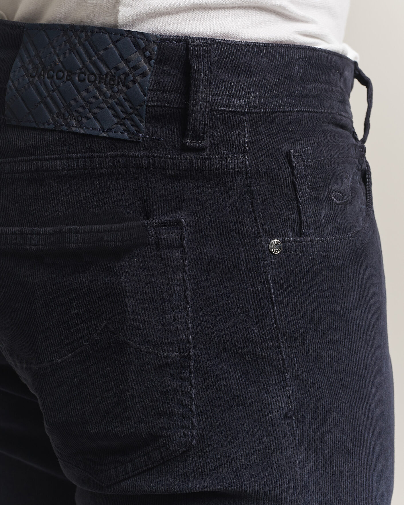 Men | Trousers | Jacob Cohën | Nick Slim Fit Cotton Trousers Navy