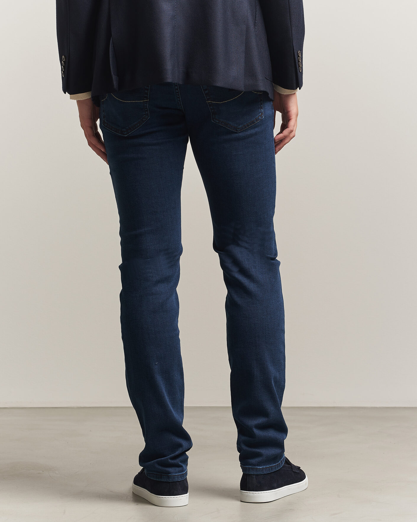 Men | Jeans | Jacob Cohën | Nick Slim Fit Washed Stretch Jeans Dark Blue