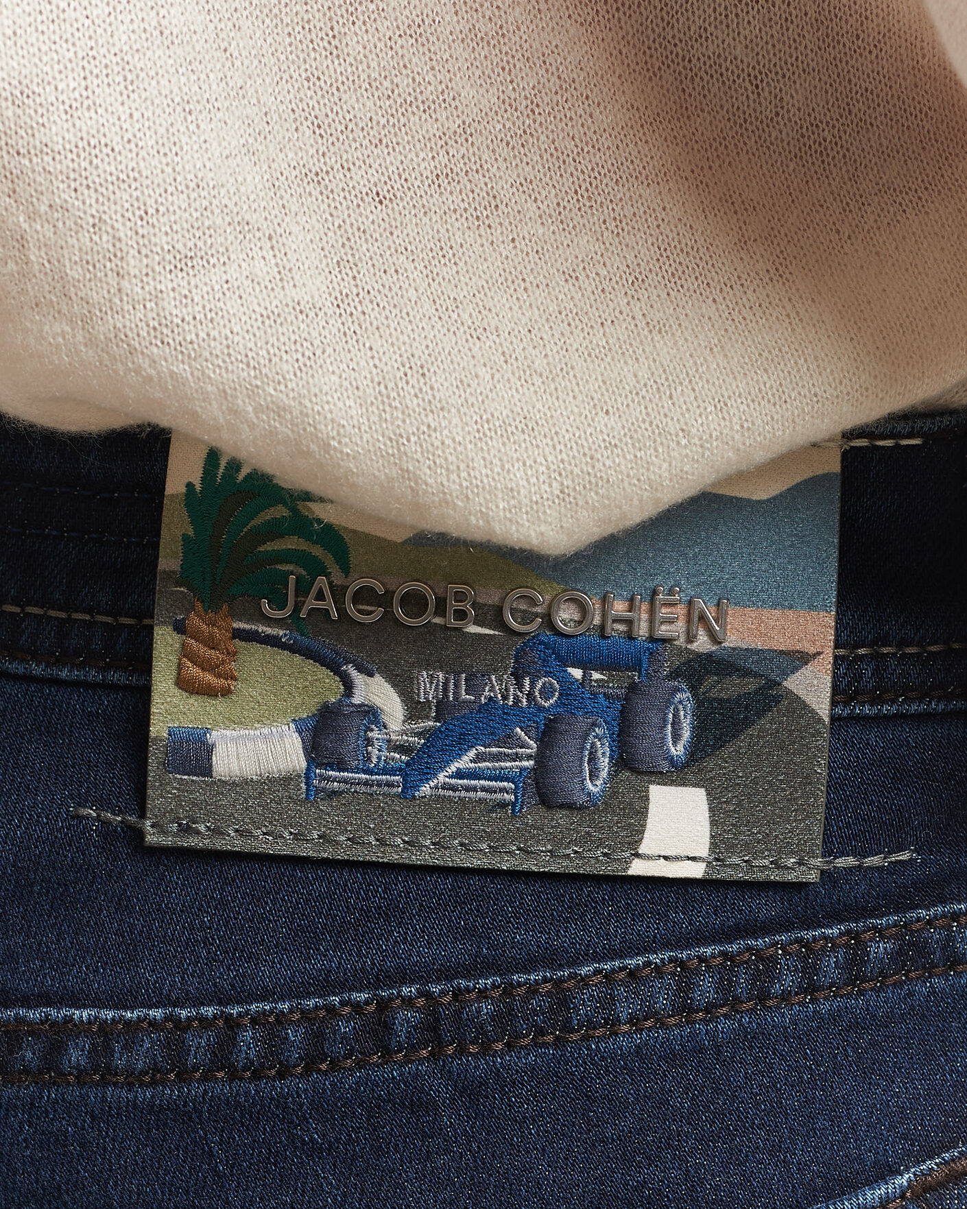 Jacob Cohën Nick Slim Fit Washed Stretch Jeans Dark Blue at