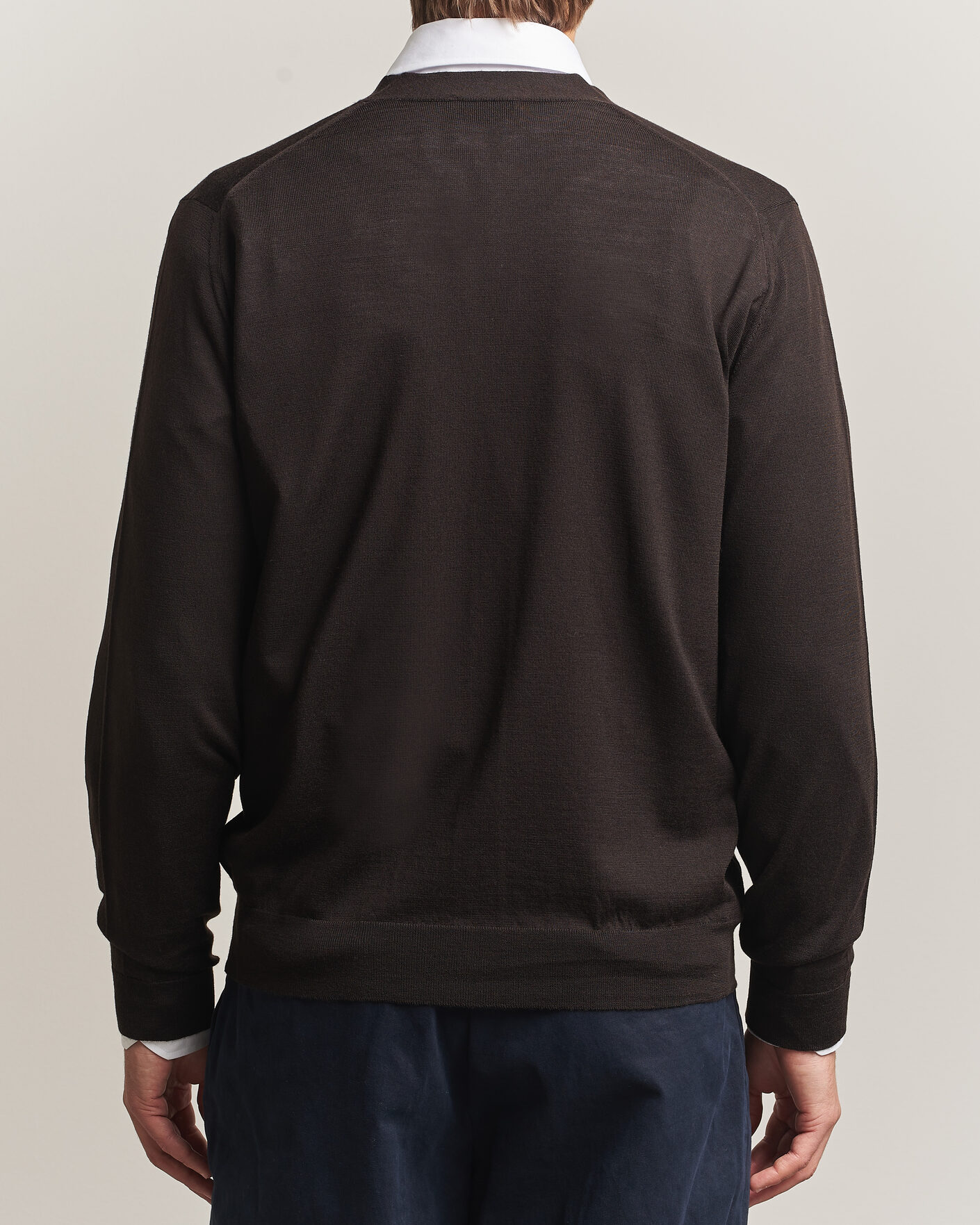 John Smedley Bradrick Extra Fine Merino Cardigan Faulkner Brown at