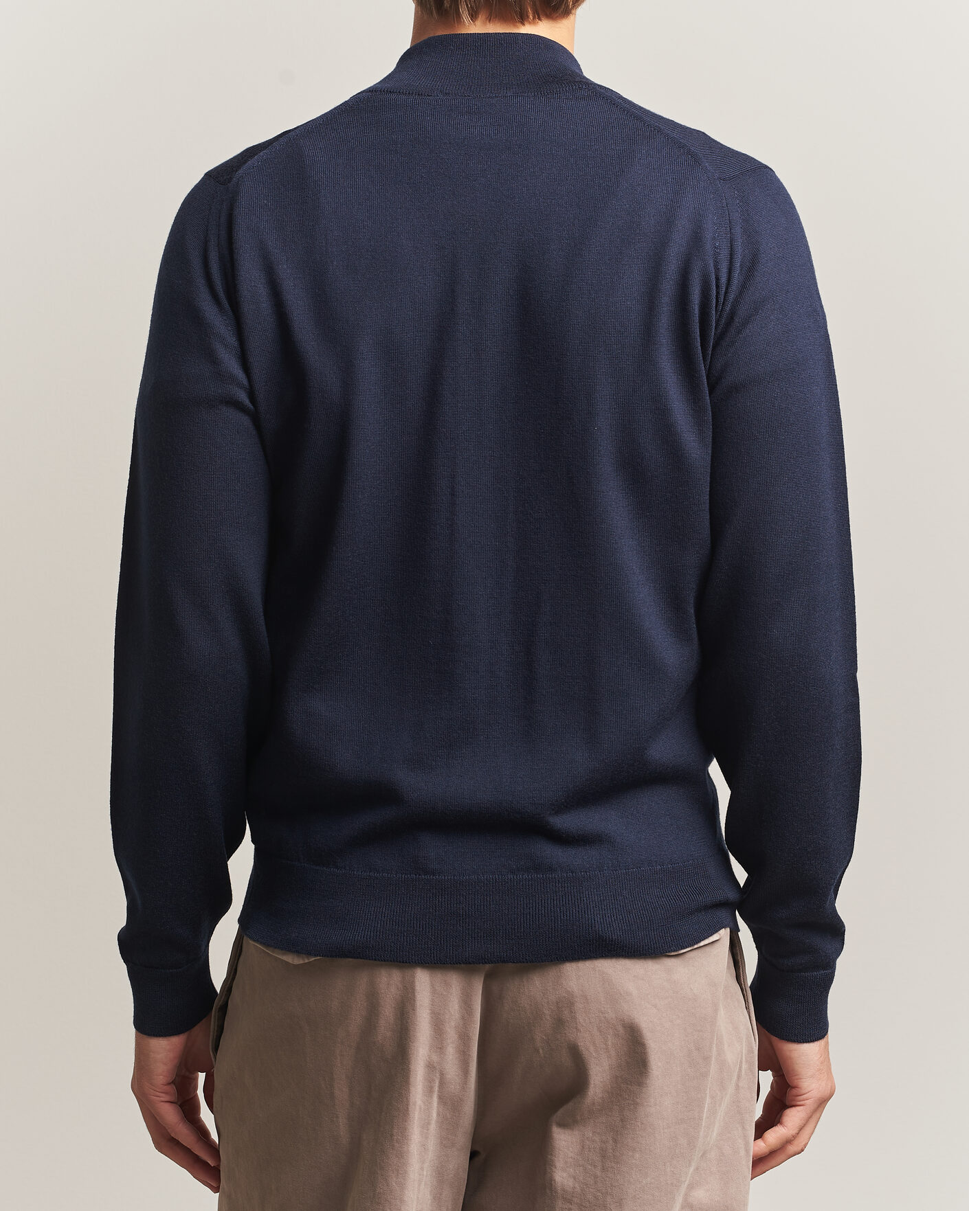 Men | Sweaters & Knitwear | John Smedley | Claygate Extra Fine Merino Full Zip Midnight