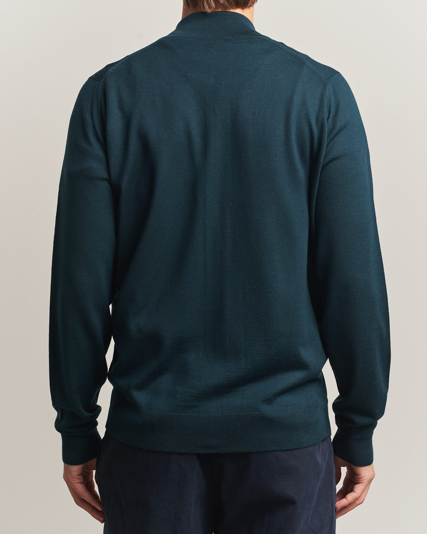 Men | Sweaters & Knitwear | John Smedley | Claygate Extra Fine Merino Full Zip Richardson Green