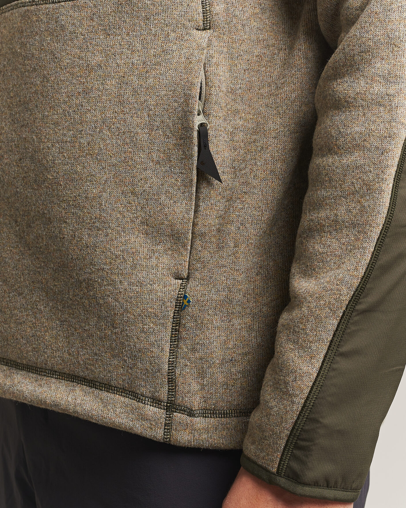 Men | Sweaters & Knitwear | Klättermusen | Balderus Wool Fleece Hood Jacket Rosin Green