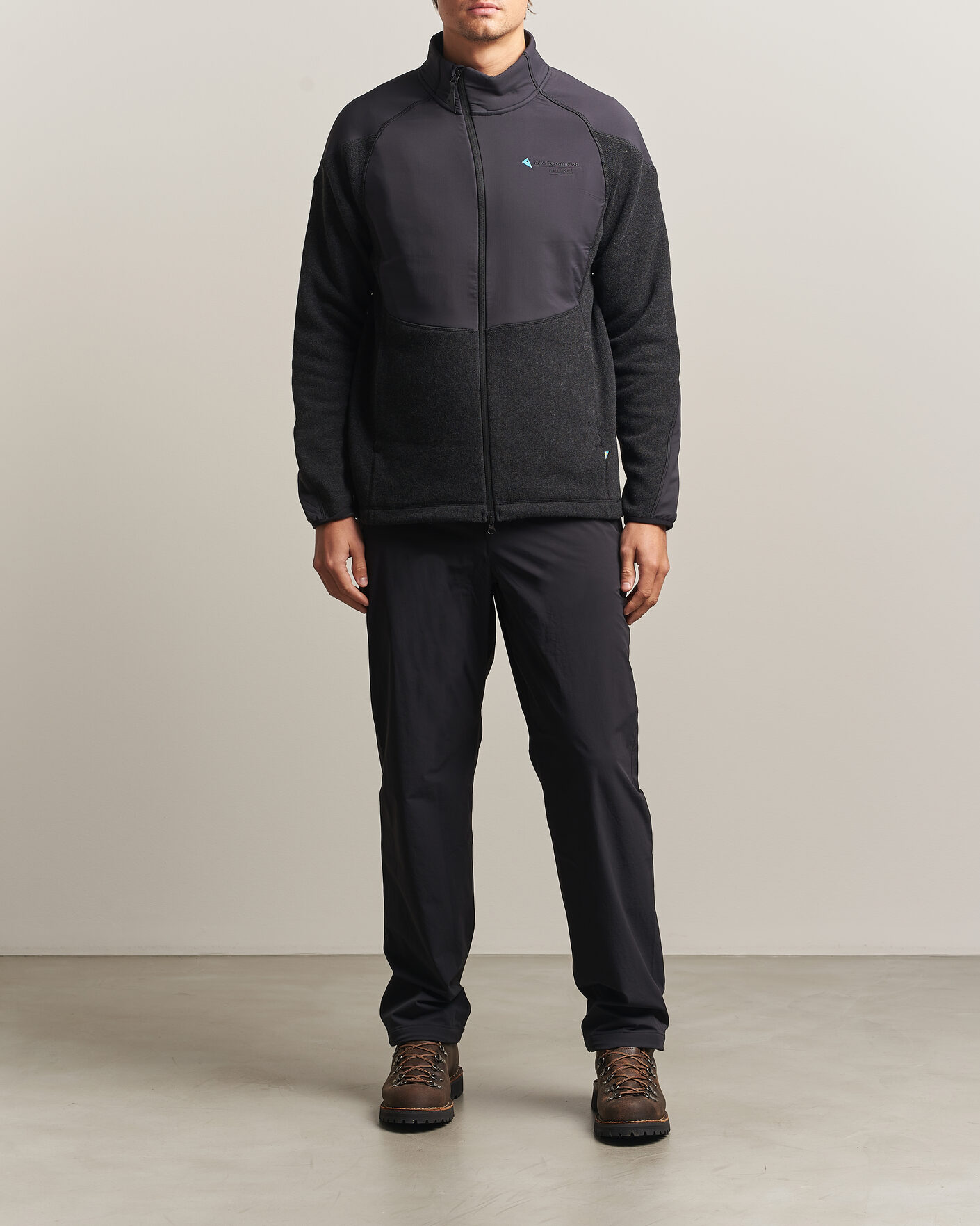 Men | Sweaters & Knitwear | Klättermusen | Balderus Wool Fleece Hood Jacket Black