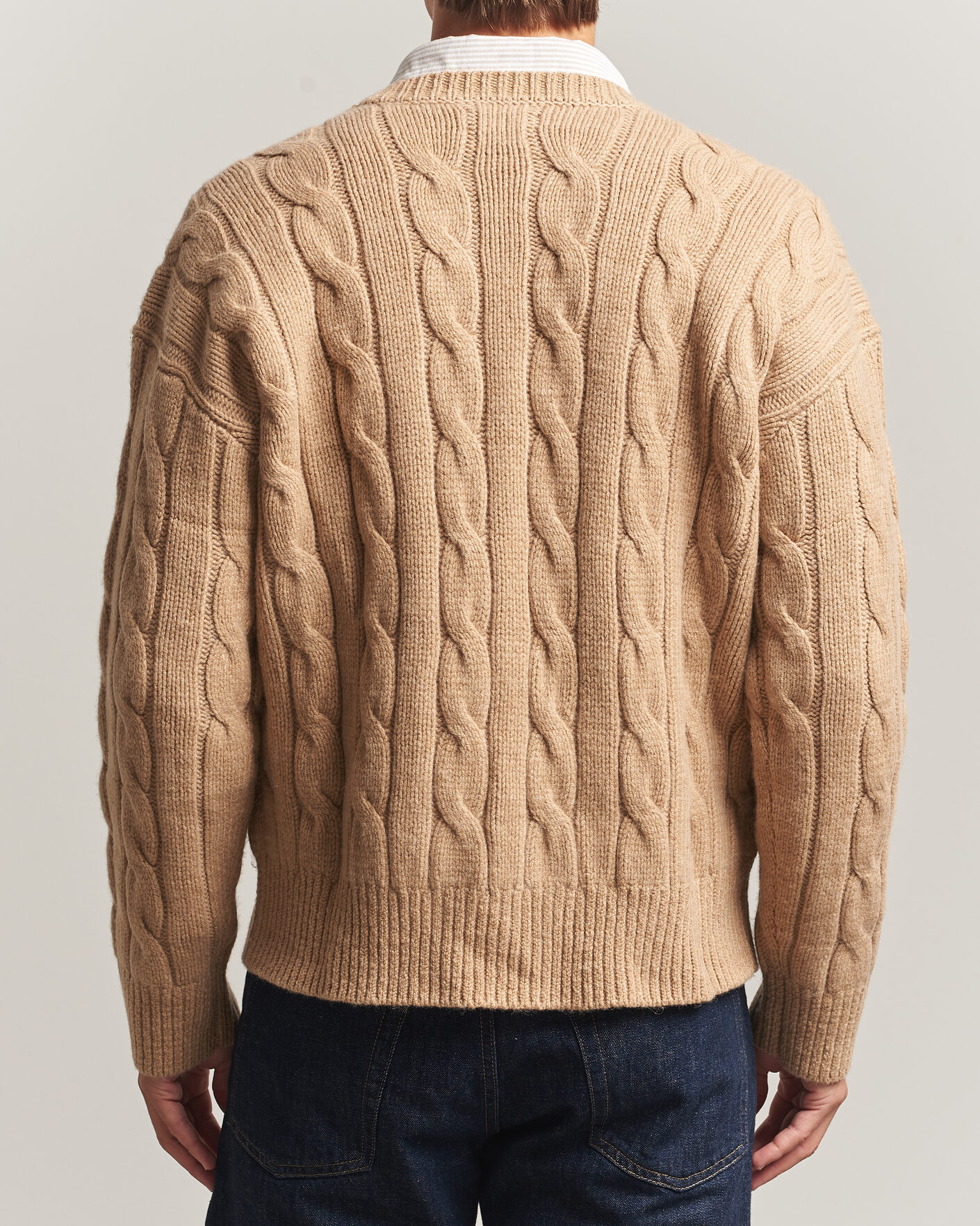 Men | Sweaters & Knitwear | Polo Ralph Lauren | Exploded Cabel Sweater Camel Melange