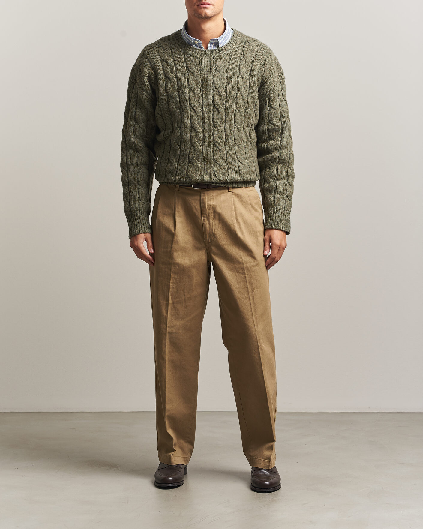 Men | Sweaters & Knitwear | Polo Ralph Lauren | Exploded Cabel Sweater Treron Olive