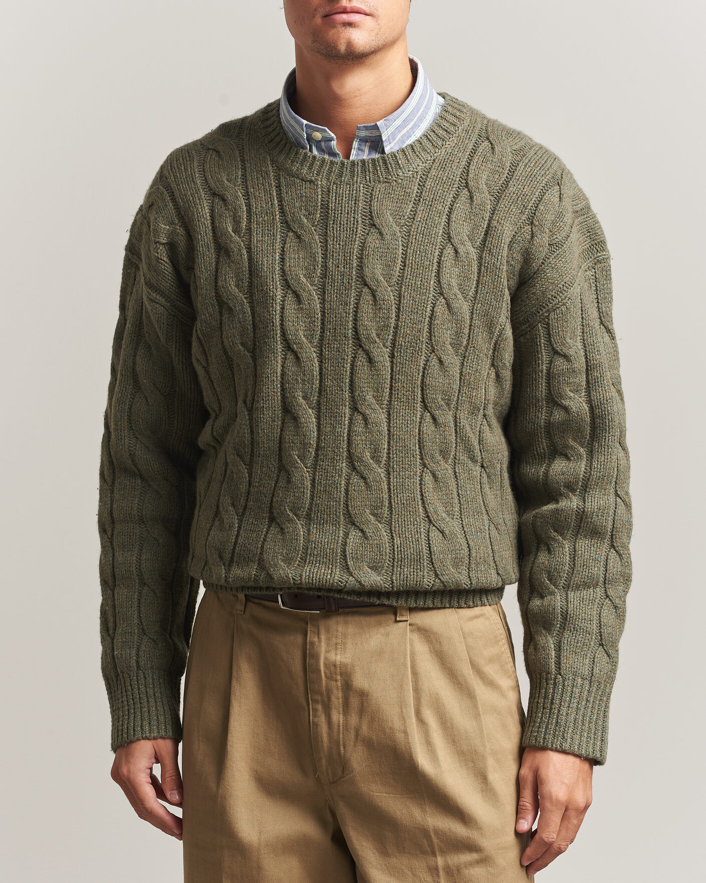 Men | Sweaters & Knitwear | Polo Ralph Lauren | Exploded Cabel Sweater Treron Olive
