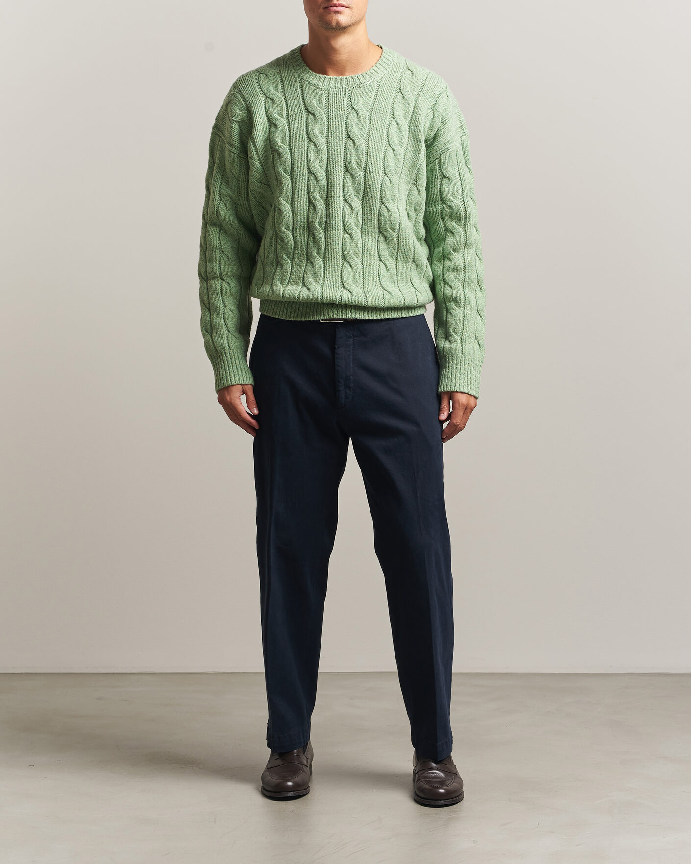 Men | Sweaters & Knitwear | Polo Ralph Lauren | Exploded Cabel Sweater Sprouting Green