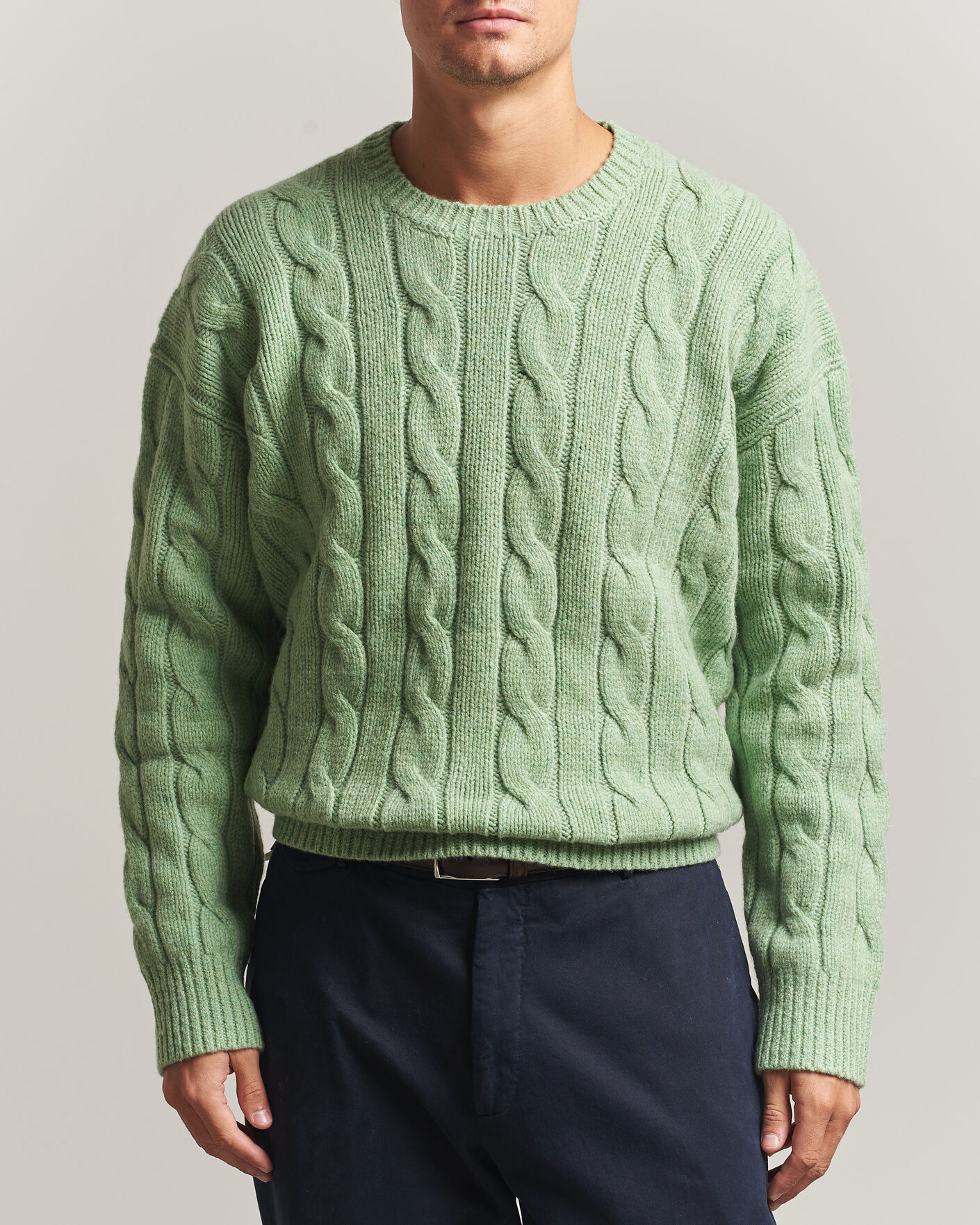 Men | Sweaters & Knitwear | Polo Ralph Lauren | Exploded Cabel Sweater Sprouting Green