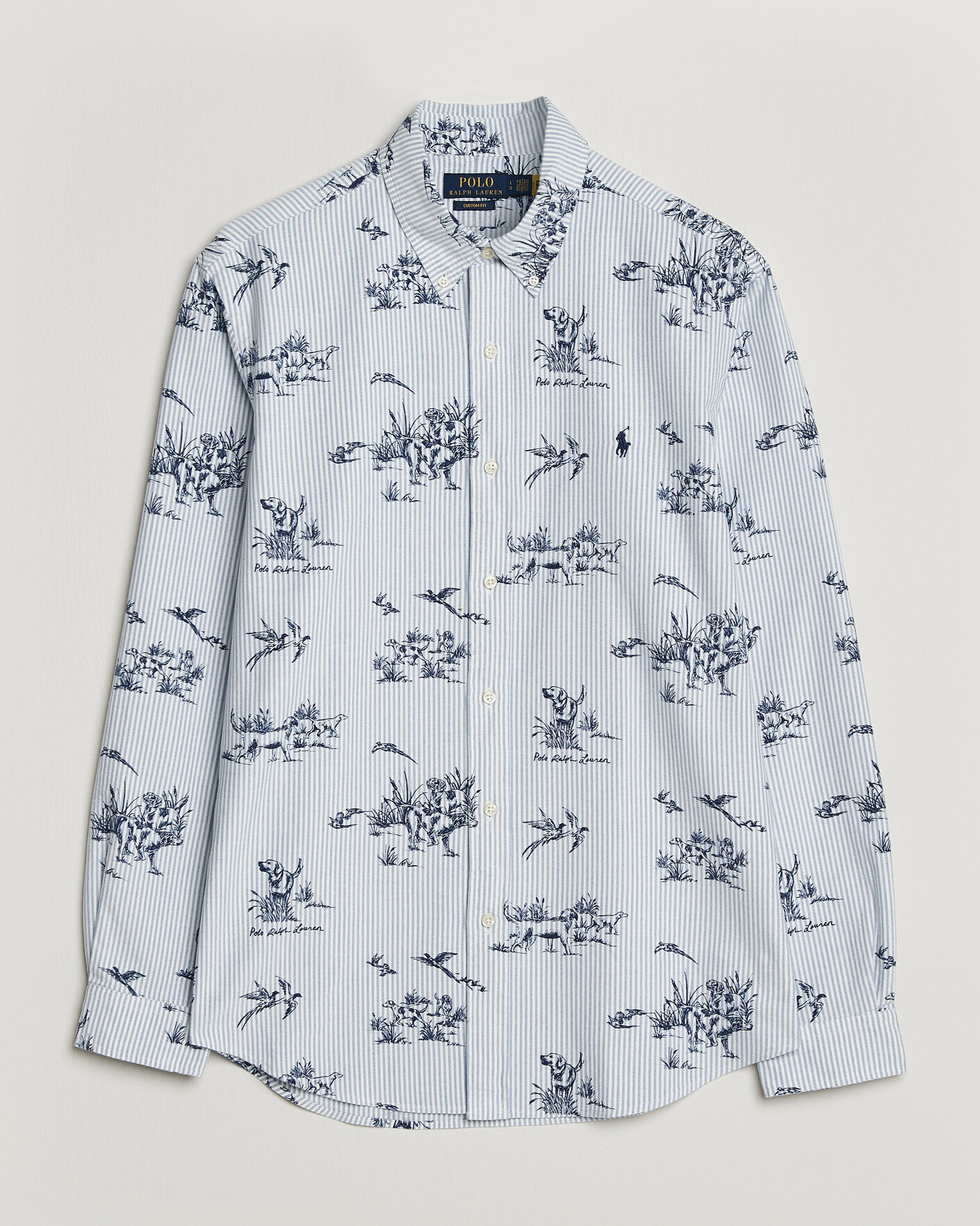 Men | Shirts | Polo Ralph Lauren | Custom Fit Printed Oxford Shirt Field & Pheasant
