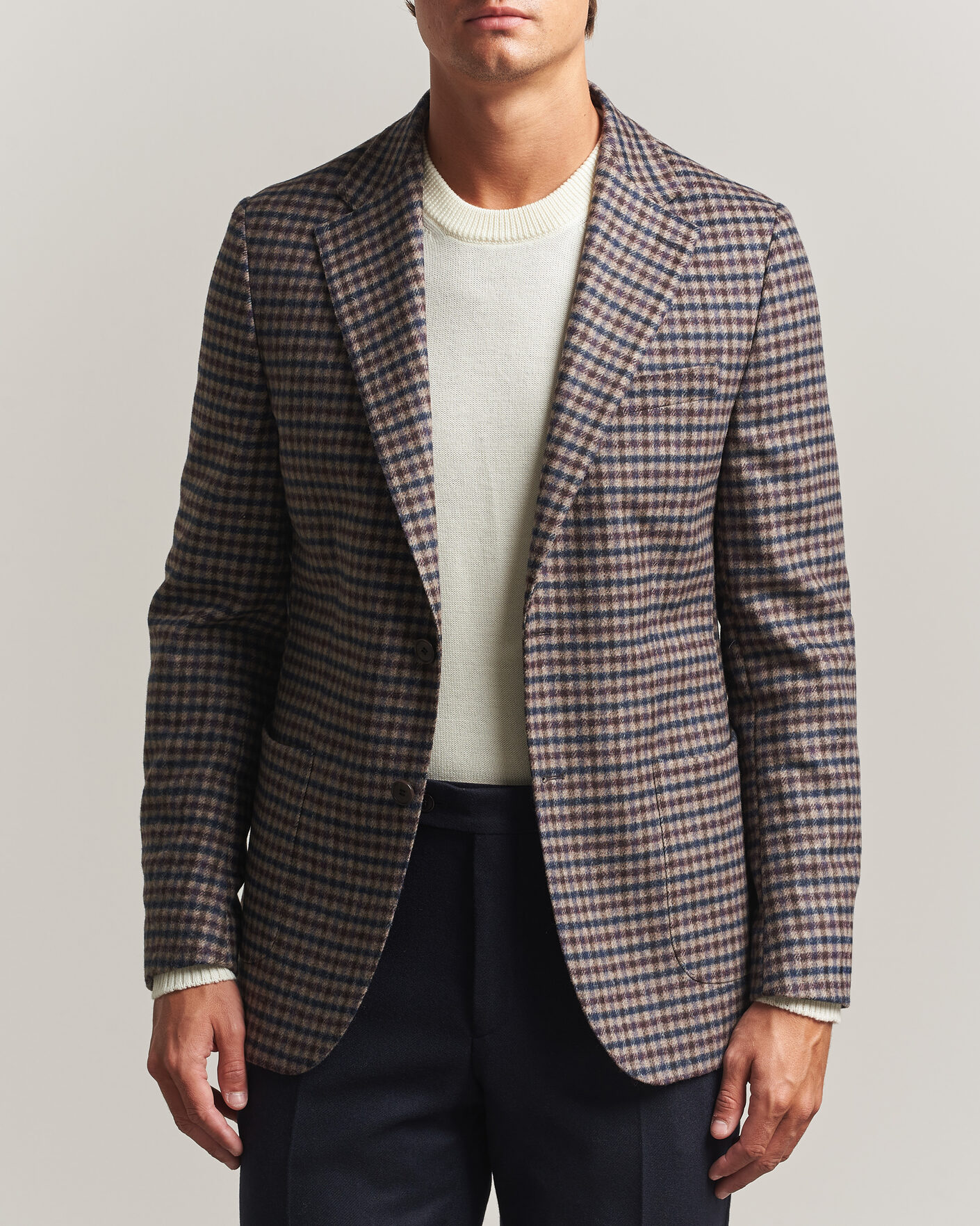 Men | Blazers | Morris | Soft Check Blazer Brown