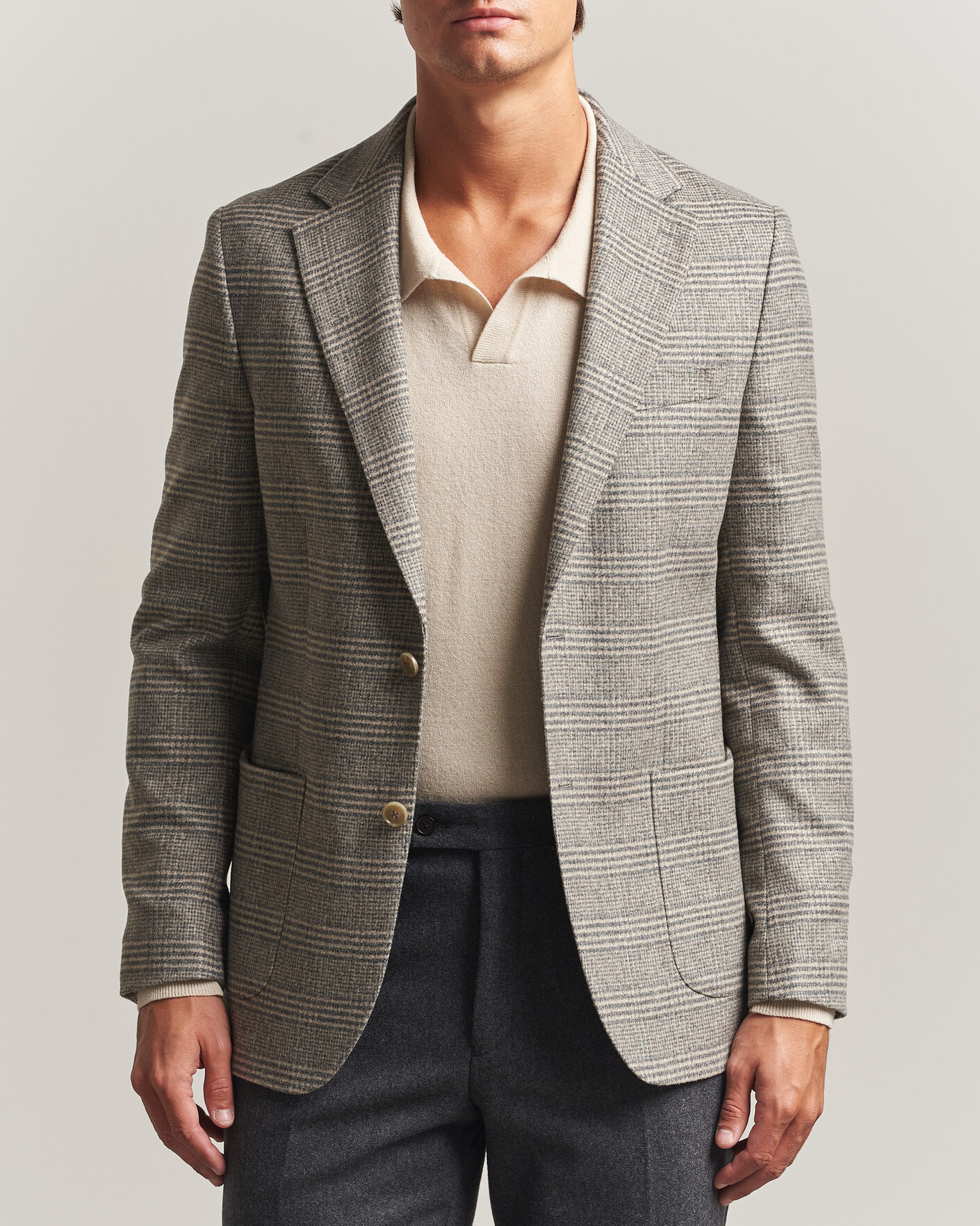 Men | Blazers | Morris | Soft Glencheck Blazer Brown