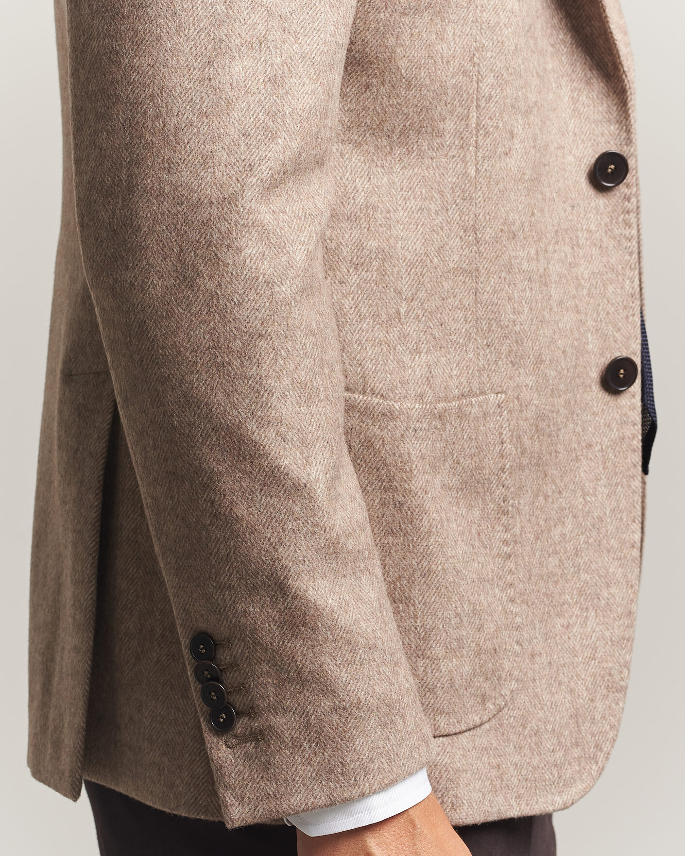 Men | Blazers | Morris | Soft Herringbone Blazer Khaki