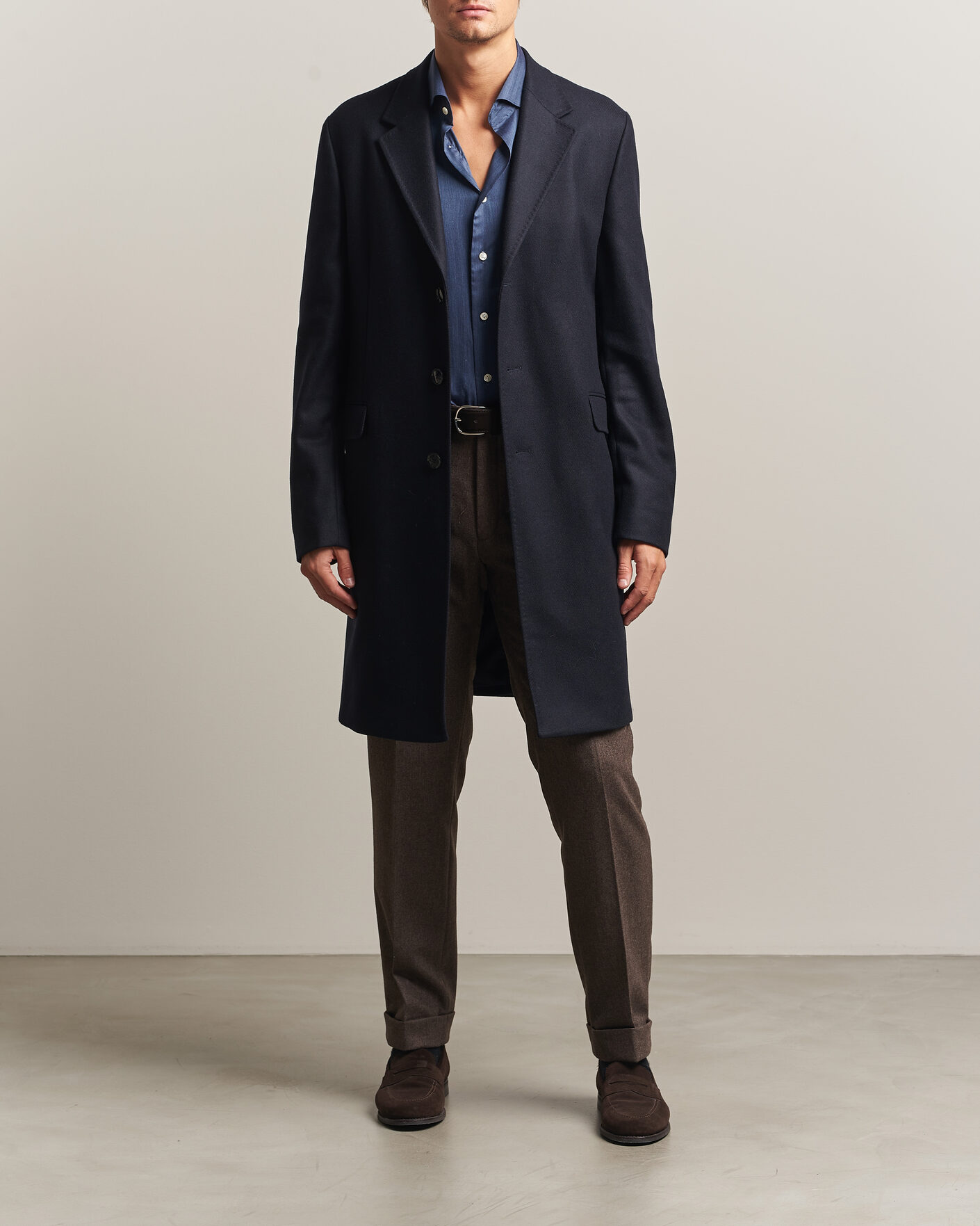 Men | Coats & Jackets | Morris | Ben Wool Coat Navy