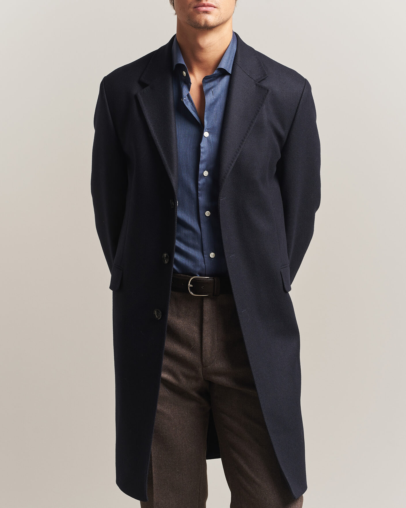Men | Coats & Jackets | Morris | Ben Wool Coat Navy