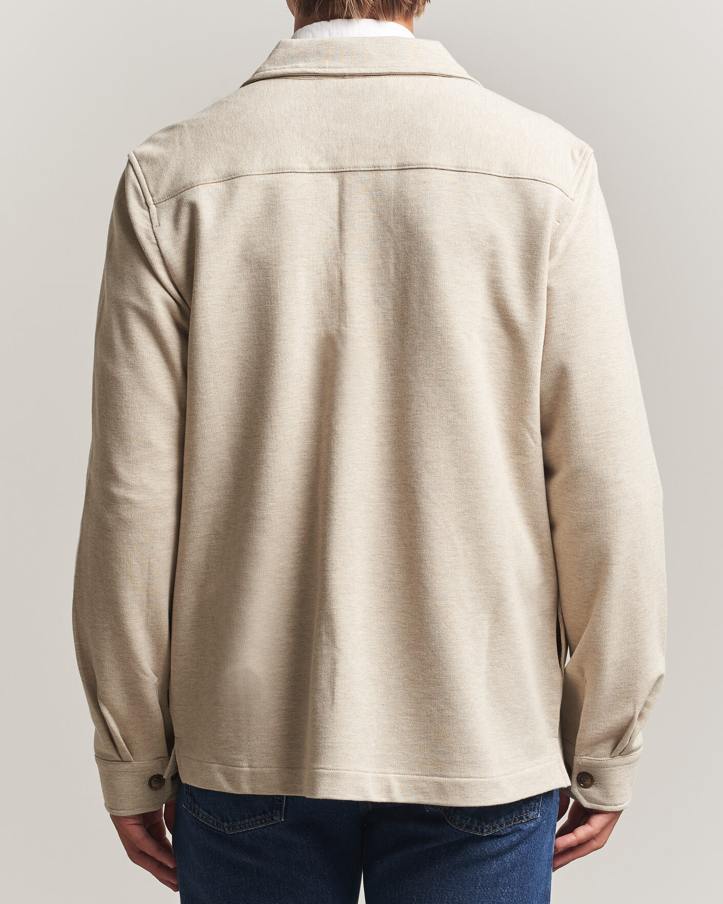 Men | Shirts | Morris | Andrew Jersey Overshirt Khaki