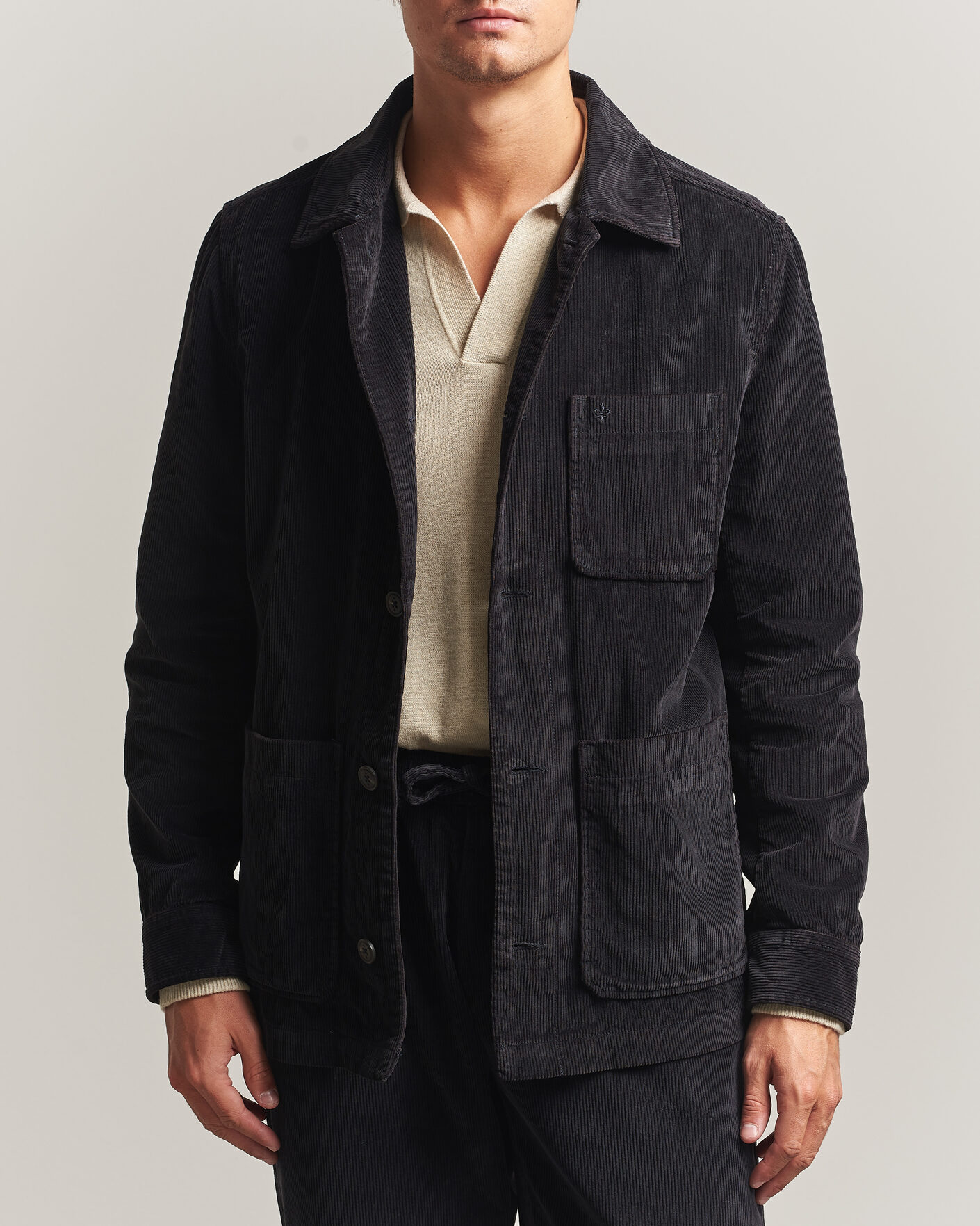 Morris Fenix Cord Shirt Jacket Blue at CareOfCarl.com