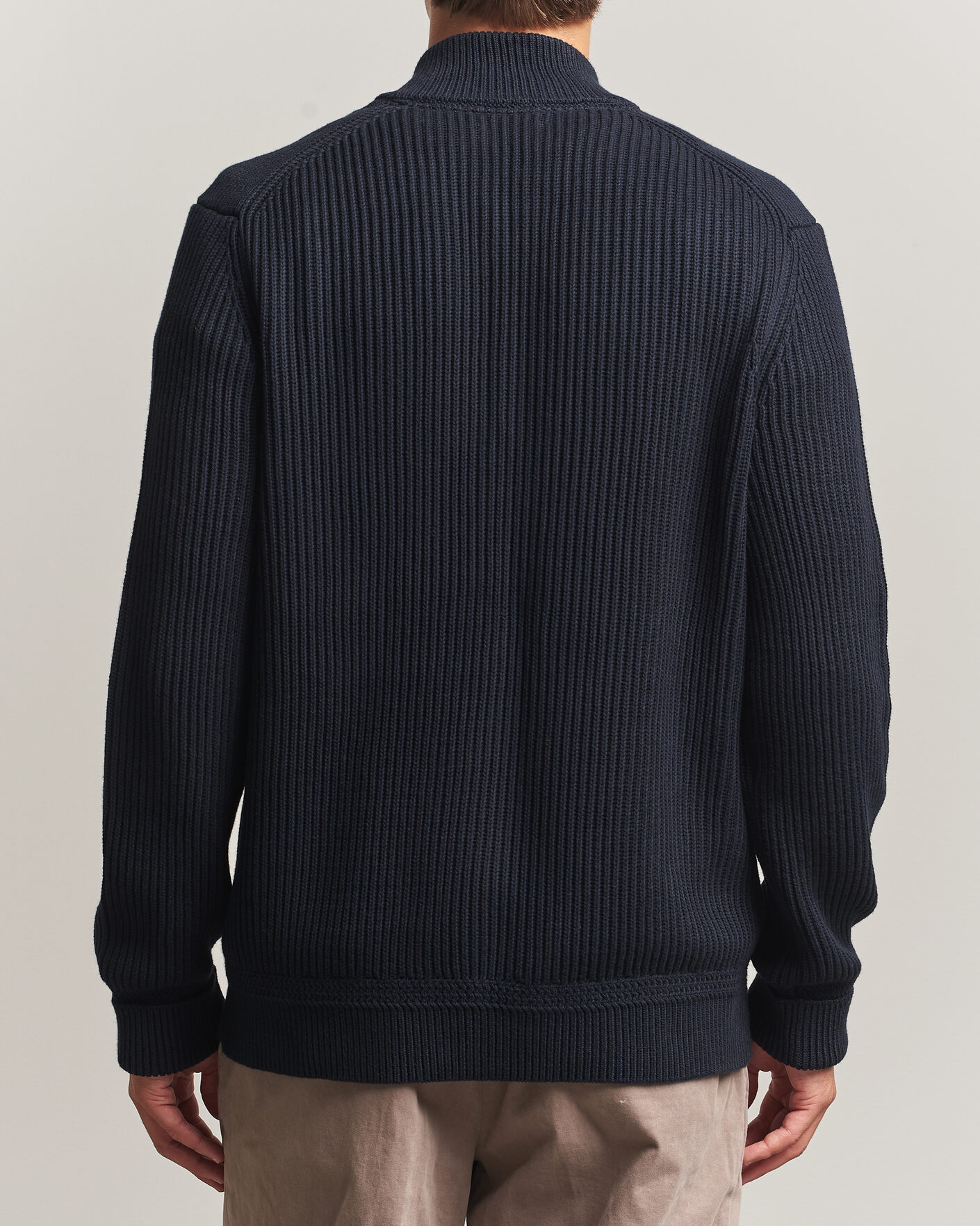 Men | Sweaters & Knitwear | Morris | Duncan Zip Cardigan Old Blue