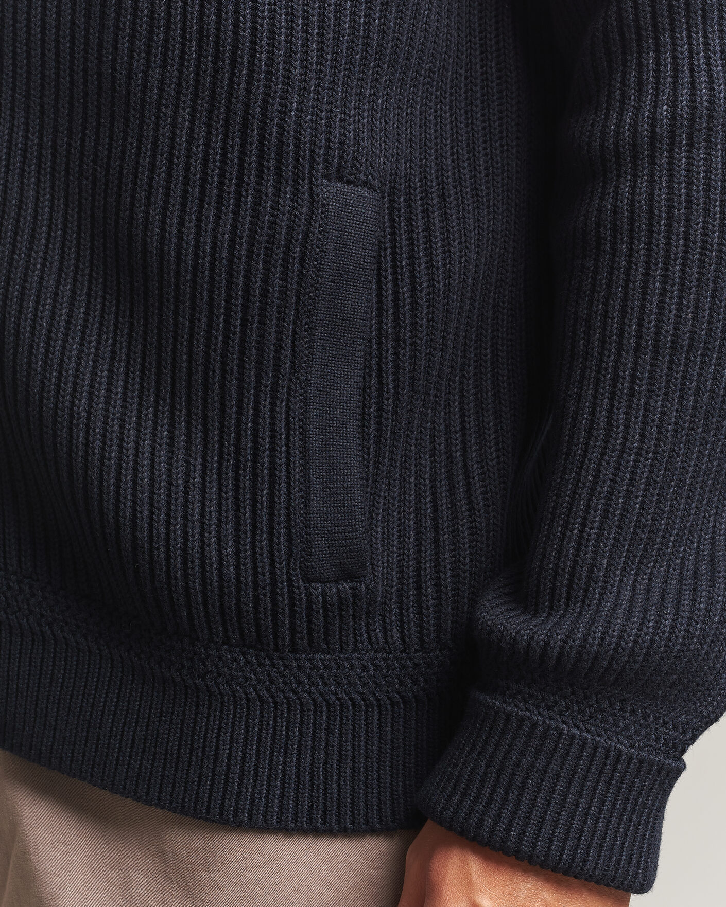 Men | Sweaters & Knitwear | Morris | Duncan Zip Cardigan Old Blue
