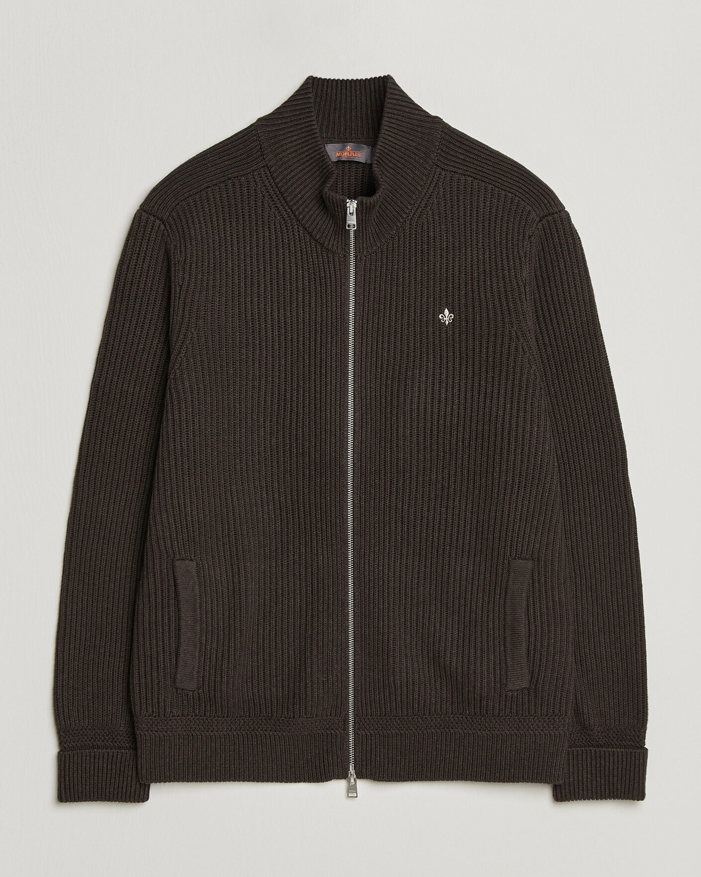 maronページ② Morris Duncan Zip Cardigan Brown at CareOfCarl.com