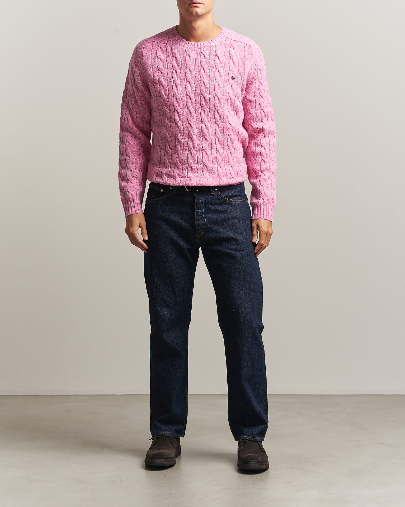 Men | Sweaters & Knitwear | Morris | Archard Cable Sweater Pink