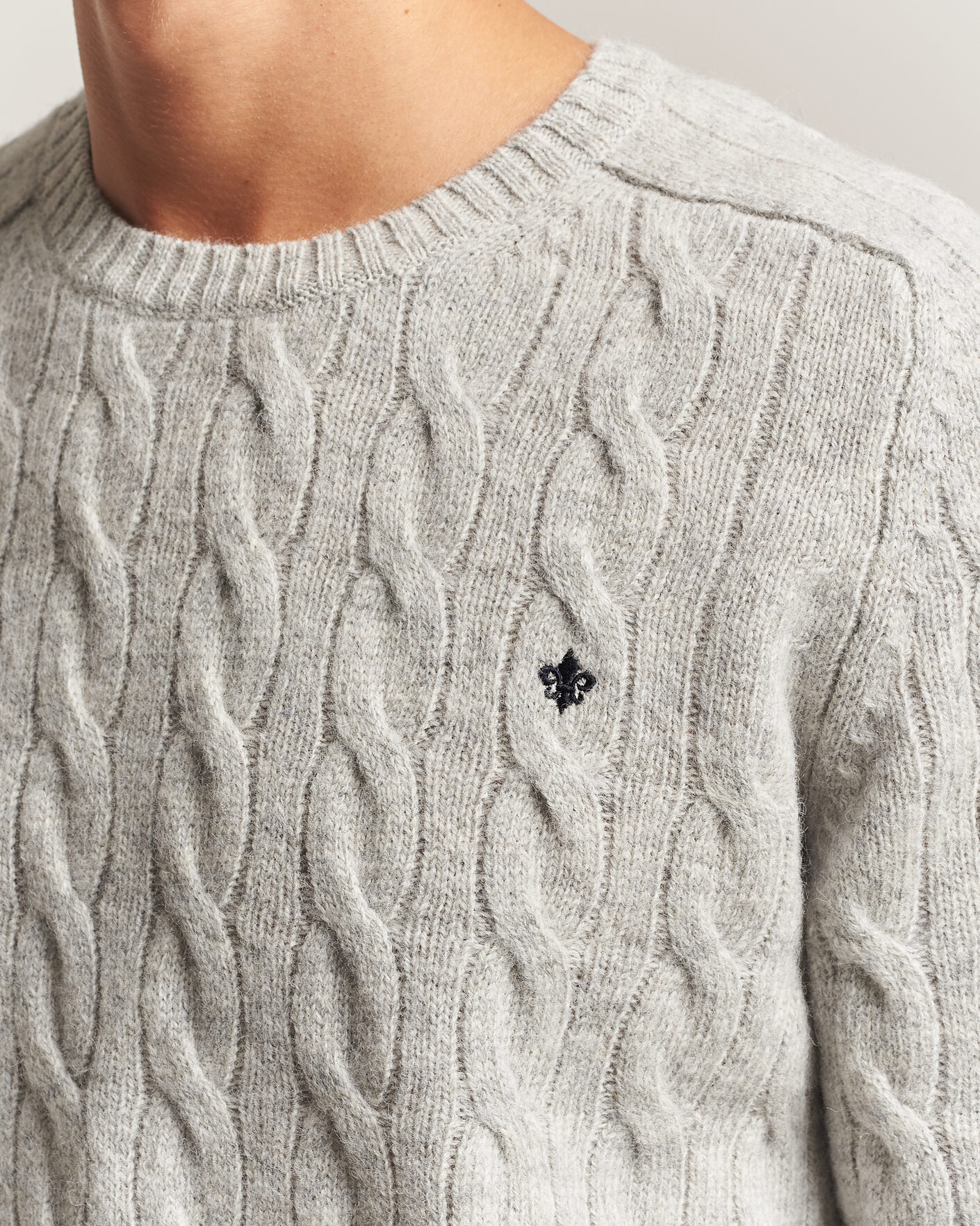 Men | Sweaters & Knitwear | Morris | Archard Cable Sweater Grey