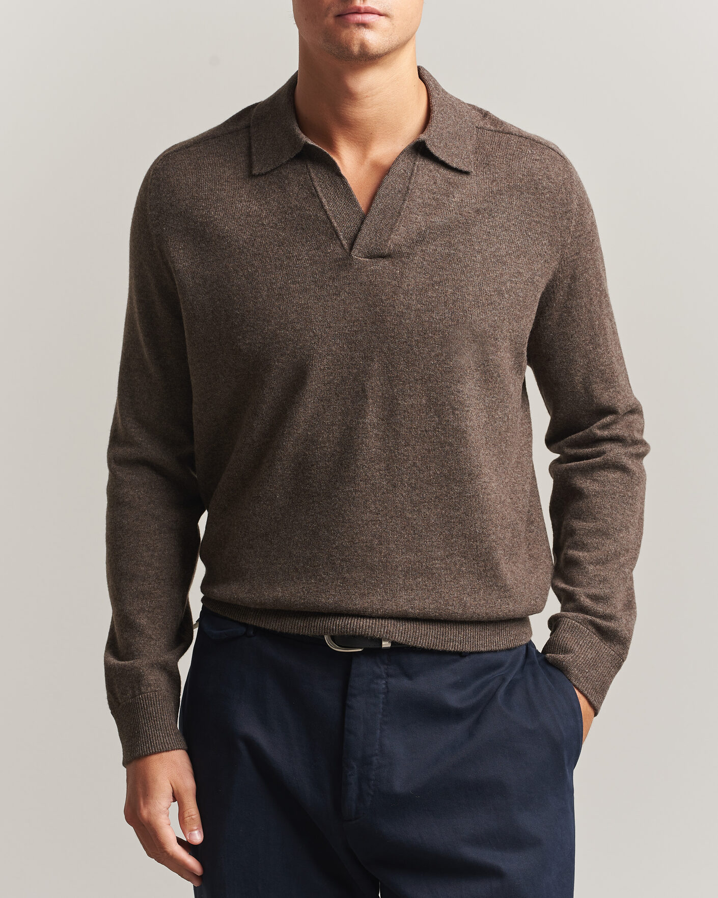 Men | Sweaters & Knitwear | Morris | Wilfred Cashmere Resort Polo Brown