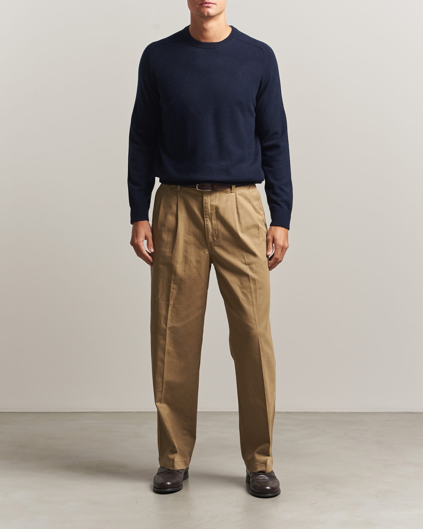Men | Sweaters & Knitwear | Morris | Wilfred Cashmere O-Neck Navy