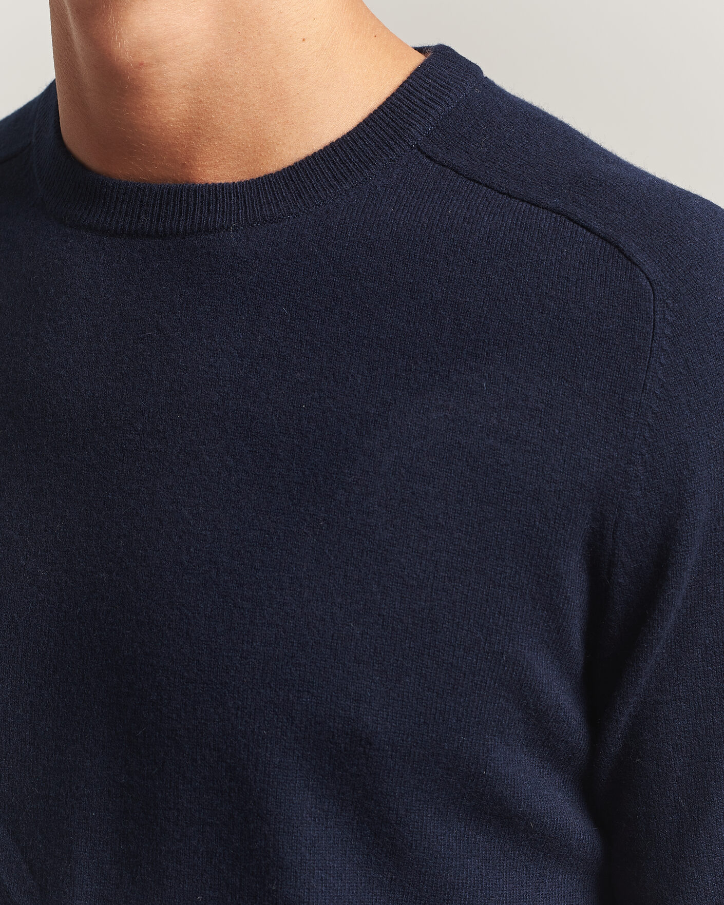 Men | Sweaters & Knitwear | Morris | Wilfred Cashmere O-Neck Navy