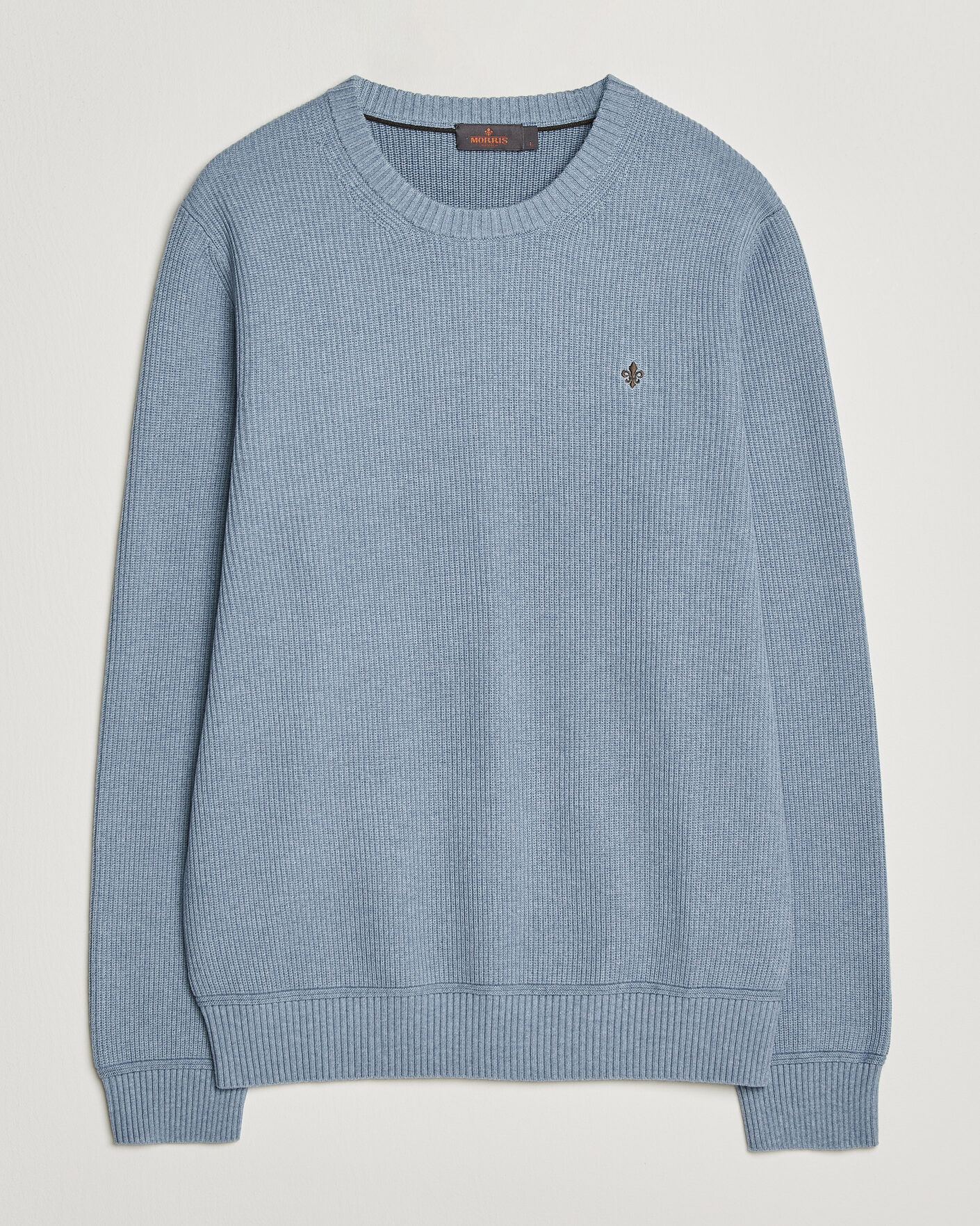 Men | Sweaters & Knitwear | Morris | Colin O-Neck Light Blue
