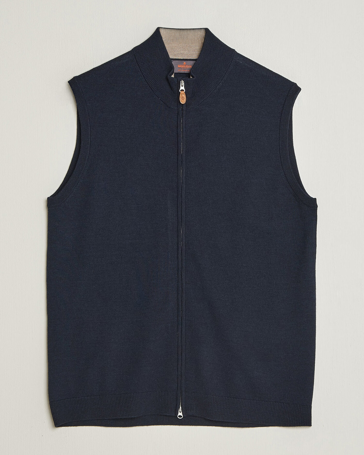 Men | Sweaters & Knitwear | Morris | Merino Zip Vest Navy
