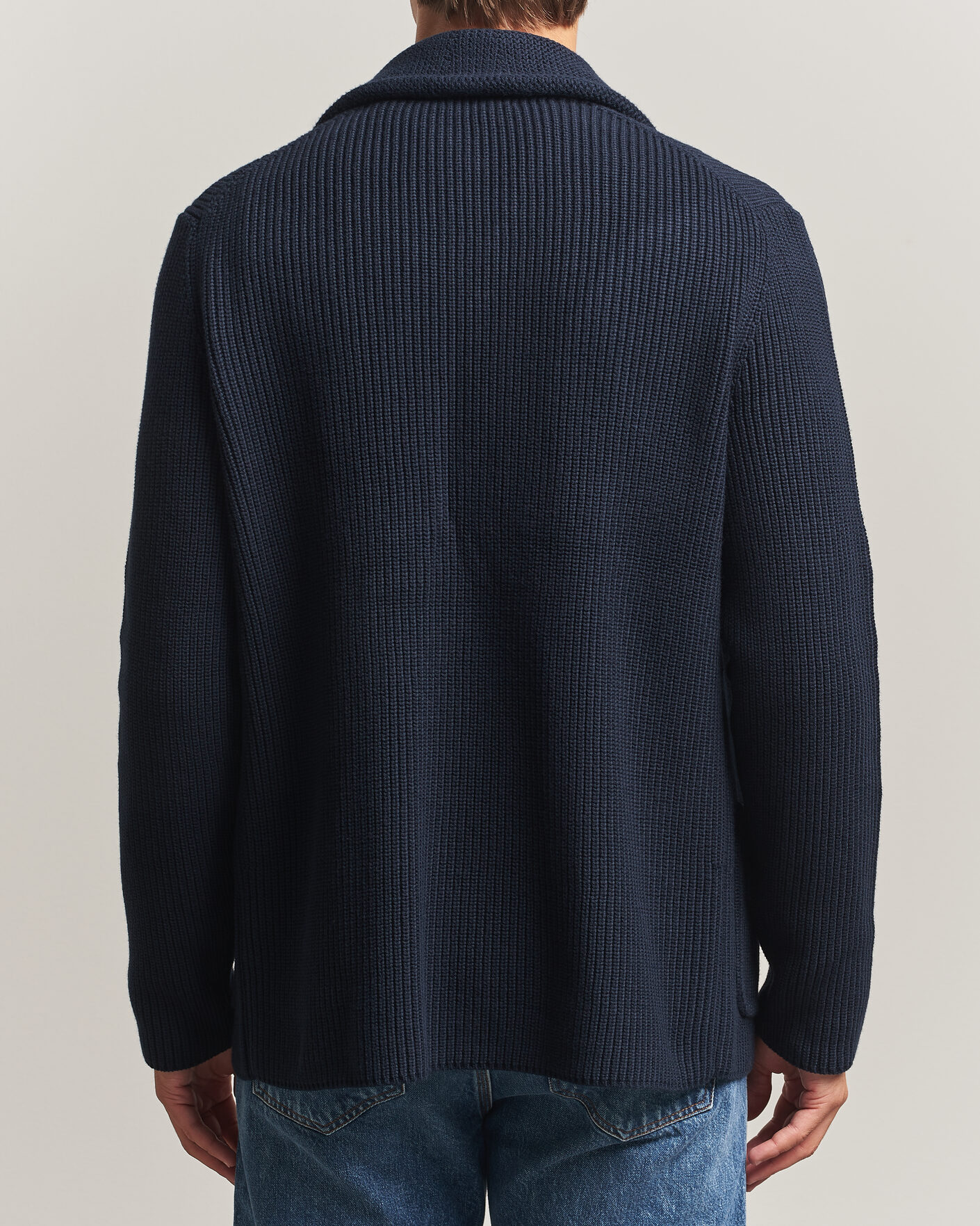 Men | Sweaters & Knitwear | Morris | Brayden DB Shawl Cardigan Navy