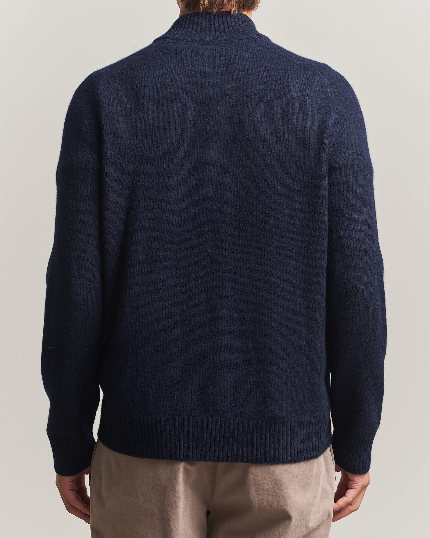 Men | Sweaters & Knitwear | Morris | Hertford Lambswool Half Zip Navy