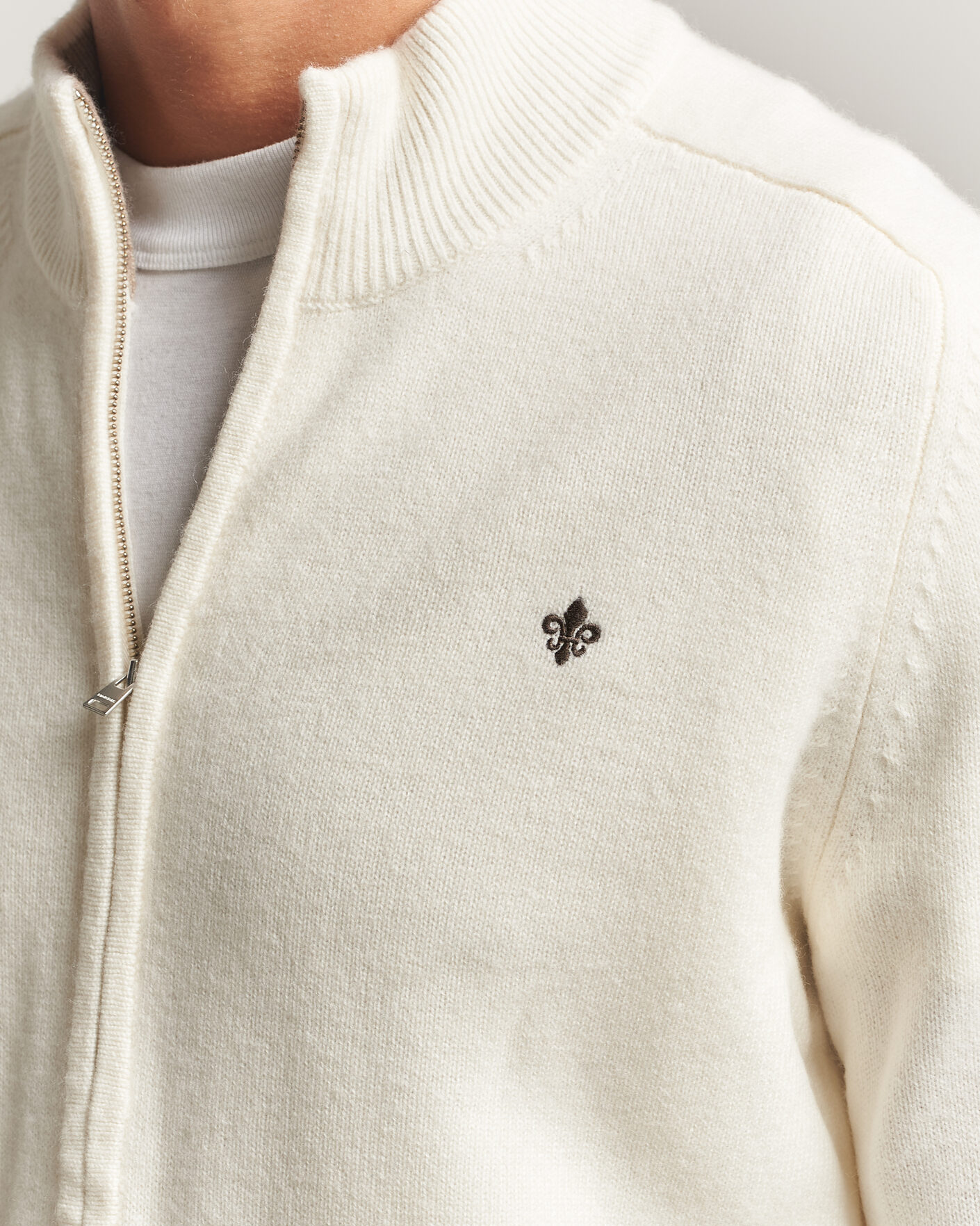 Men | Sweaters & Knitwear | Morris | Hertford Zip Cardigan Off White