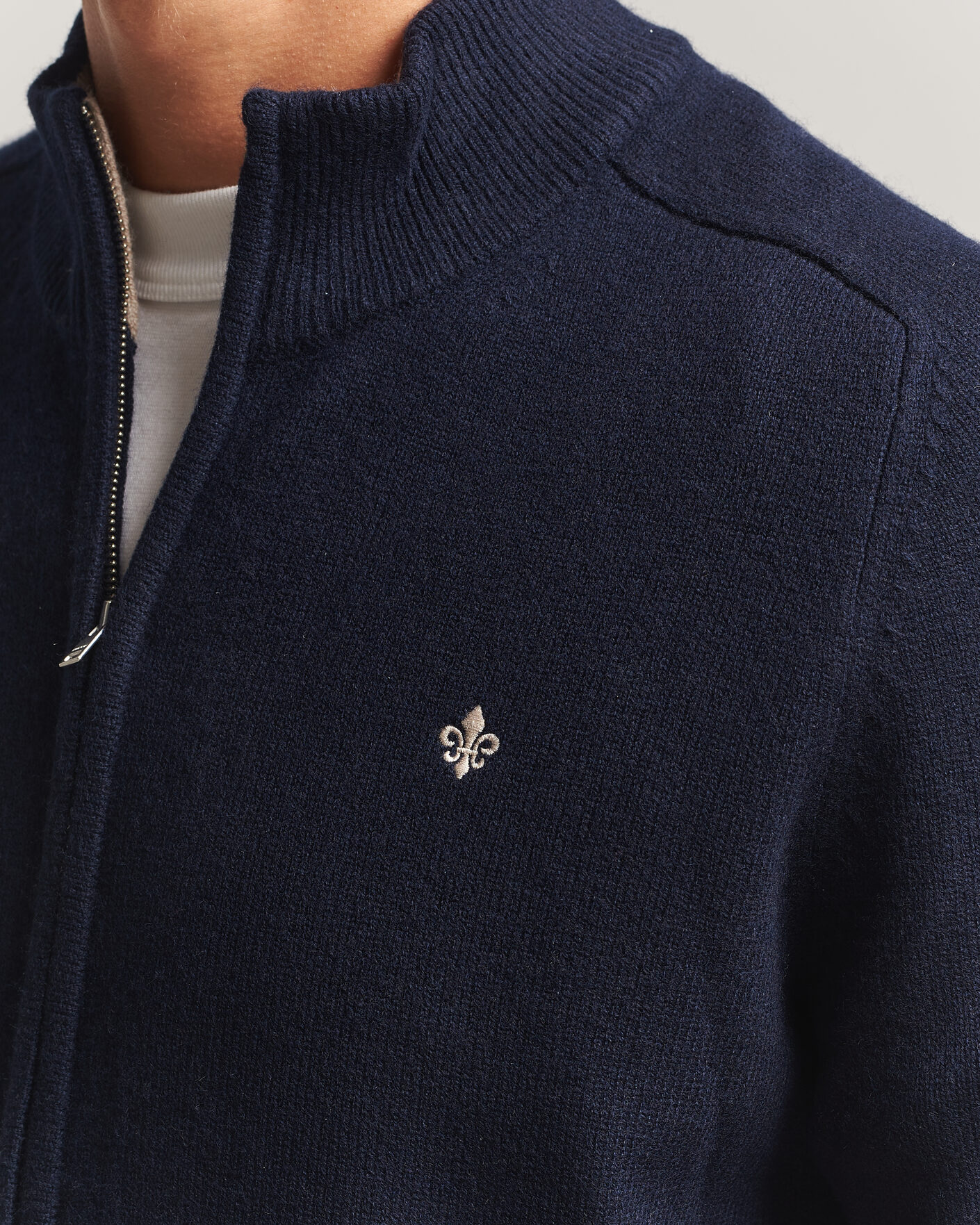 Men | Sweaters & Knitwear | Morris | Hertford Zip Cardigan Navy