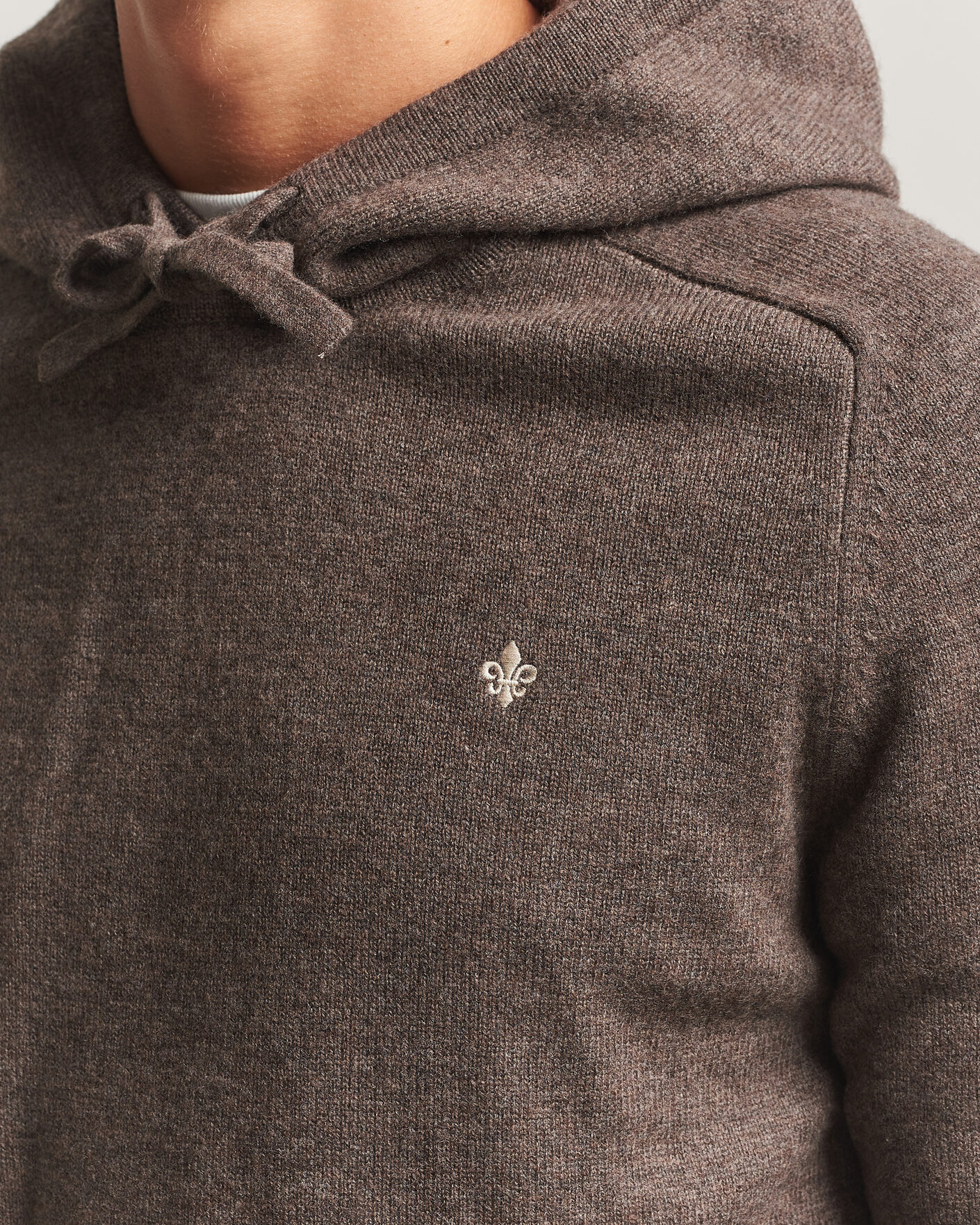 Men | Sweaters & Knitwear | Morris | Hertford Lambswool Hoodie Brown