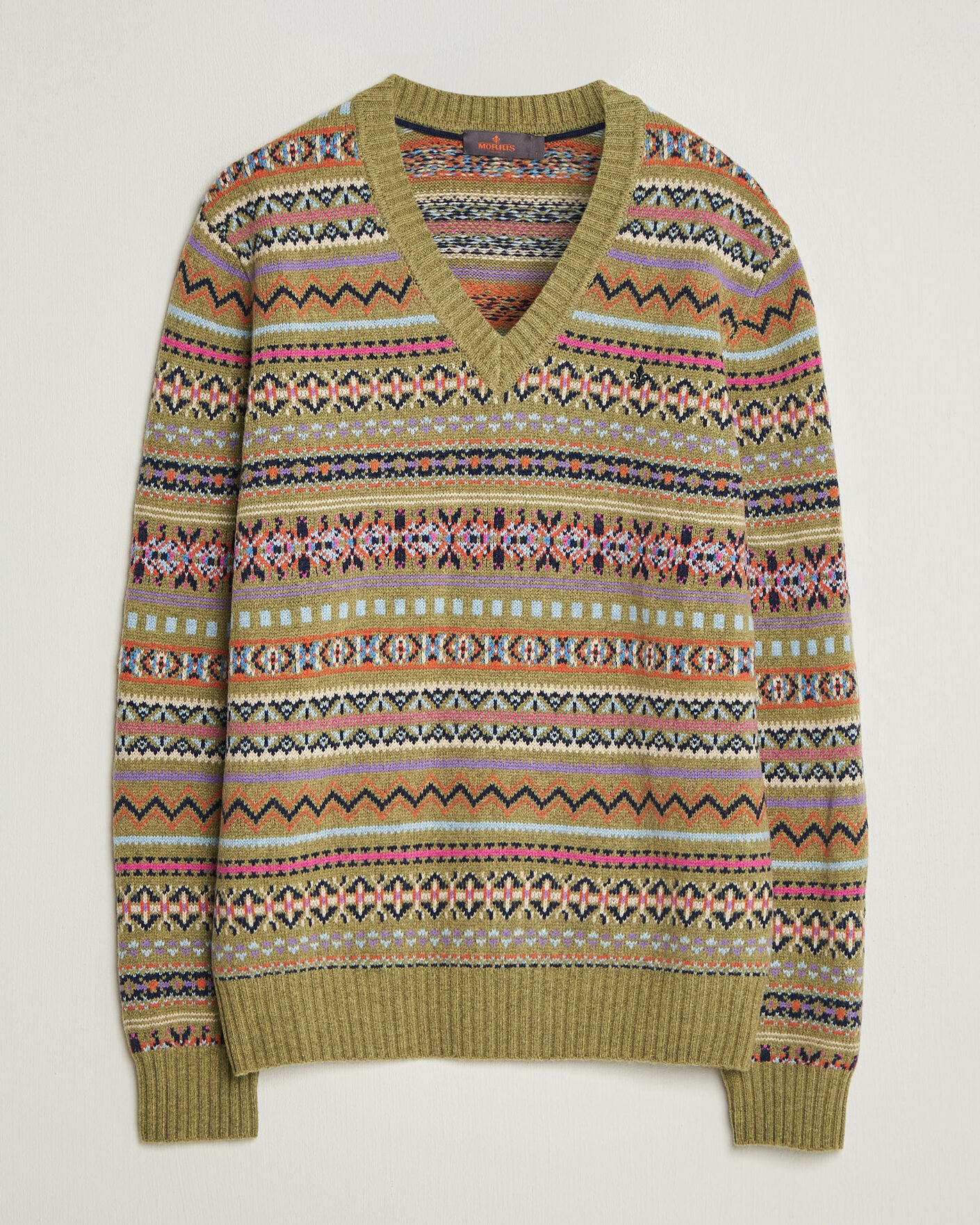 Men | Sweaters & Knitwear | Morris | Tavish V-Neck Olive