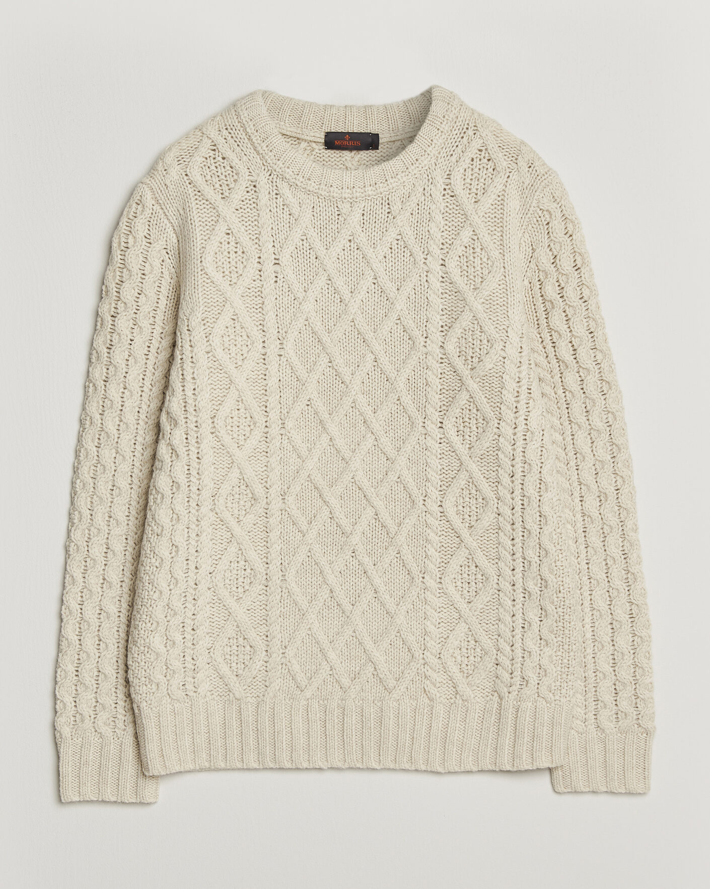 Men | Sweaters & Knitwear | Morris | Ramsey Cable Sweater Off White