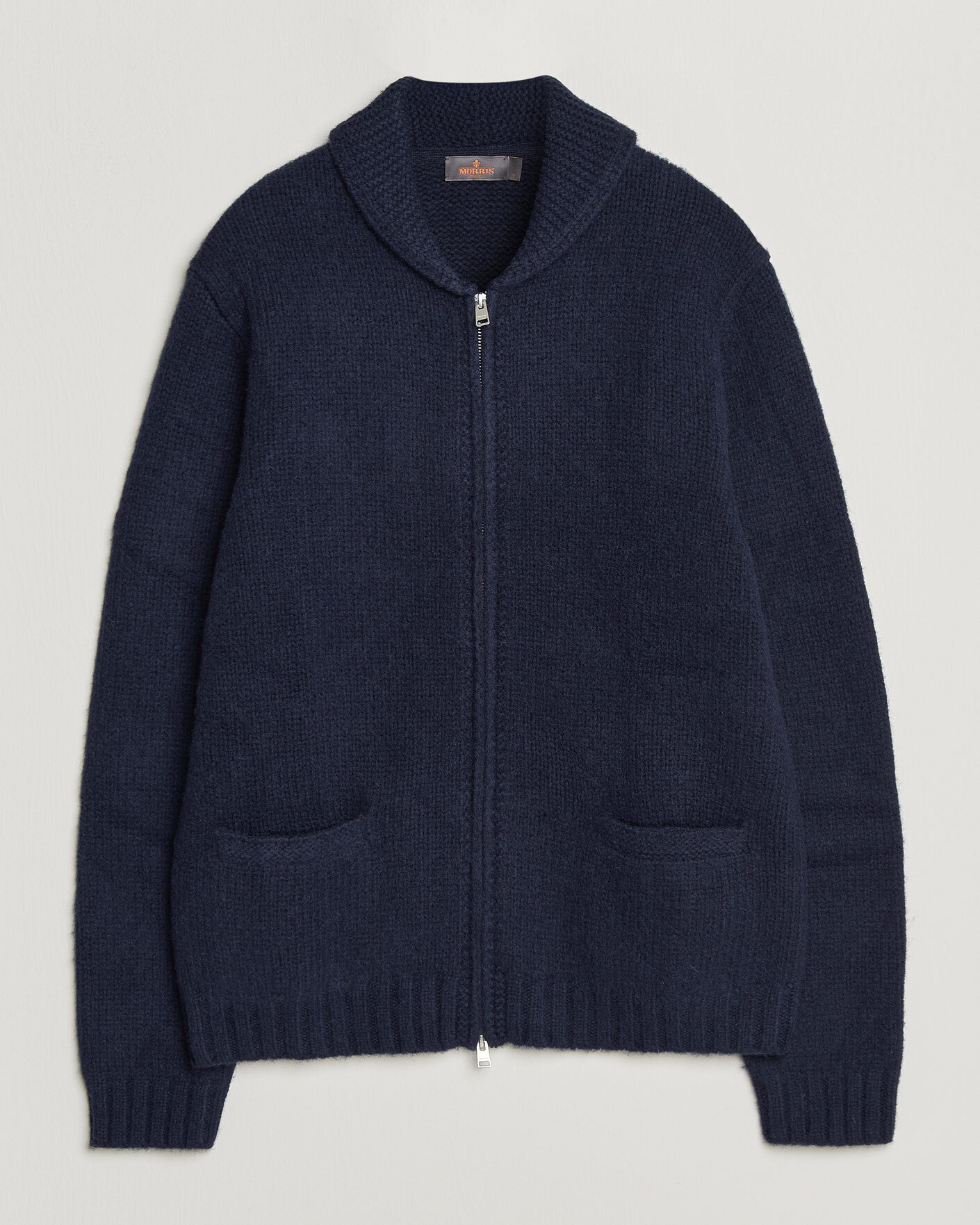 Morris Boyd Zip Cardigan Navy at CareOfCarl.com