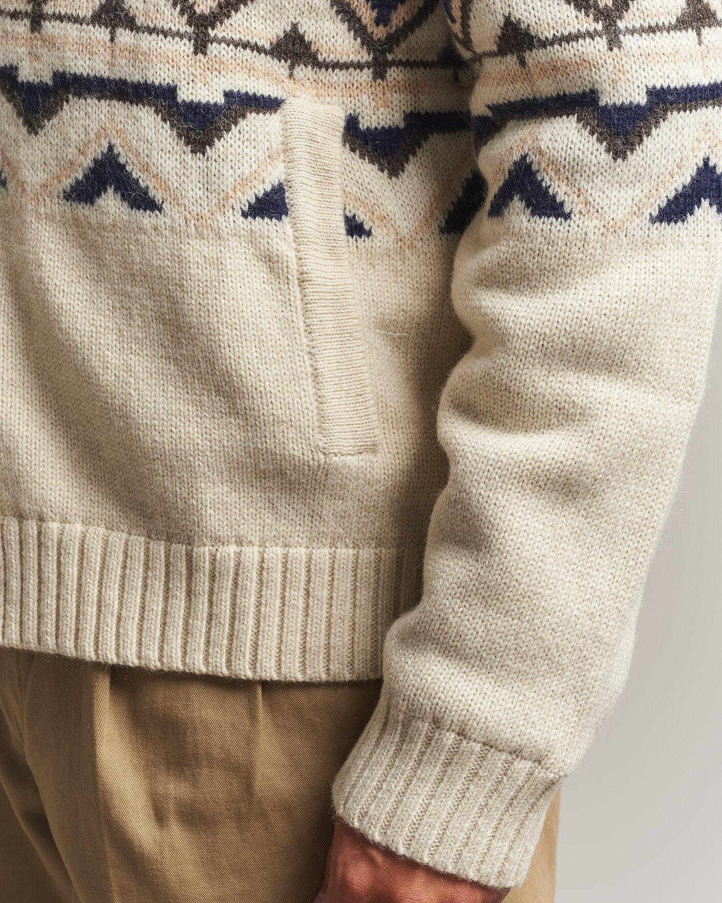 Men | Sweaters & Knitwear | Morris | Hadley Zip Cardigan Off White