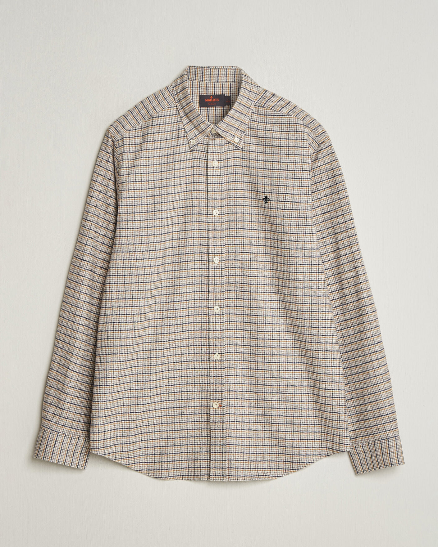 Men | Shirts | Morris | Flannel Mouliné Shirt Khaki