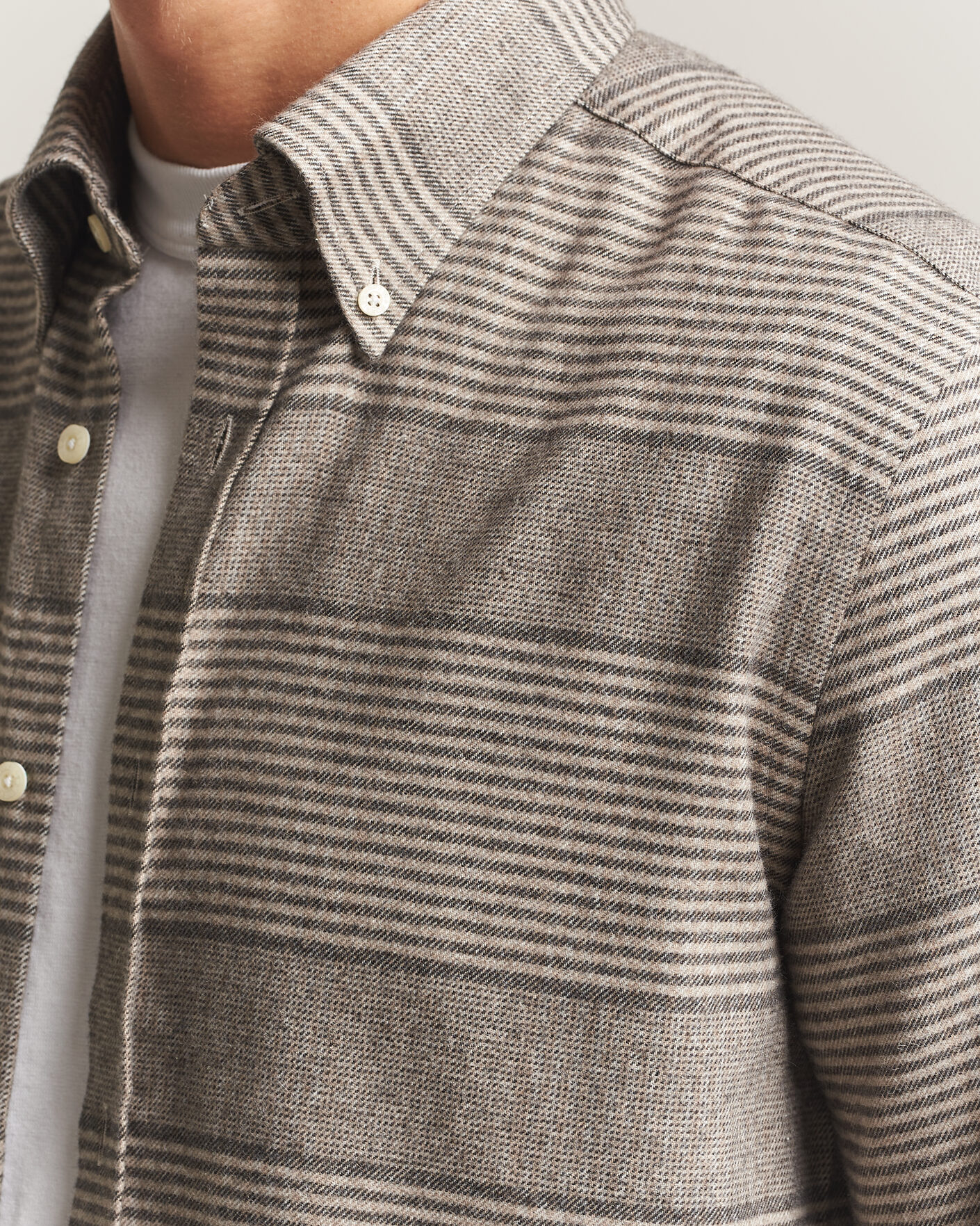 Men | Shirts | Morris | Soft Lama Check Shirt Camel