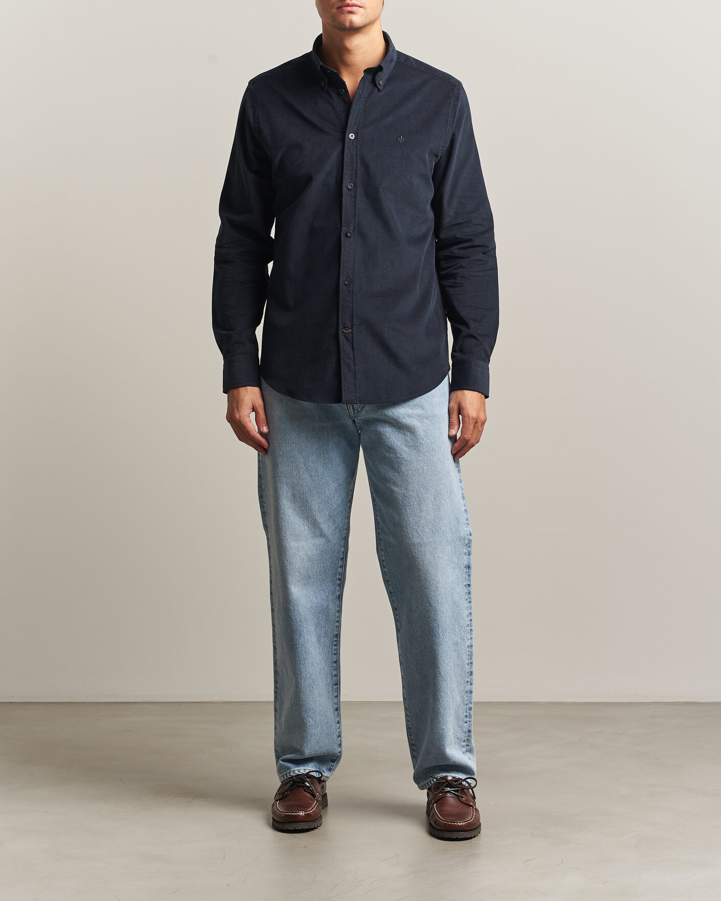 Men | Shirts | Morris | Douglas Cord Shirt Blue