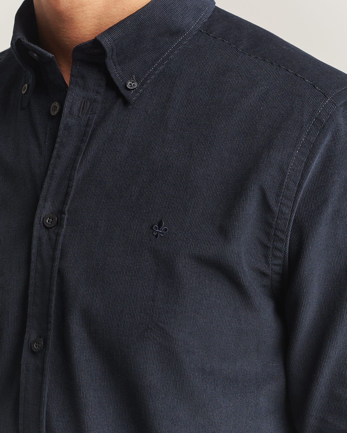 Men | Shirts | Morris | Douglas Cord Shirt Blue