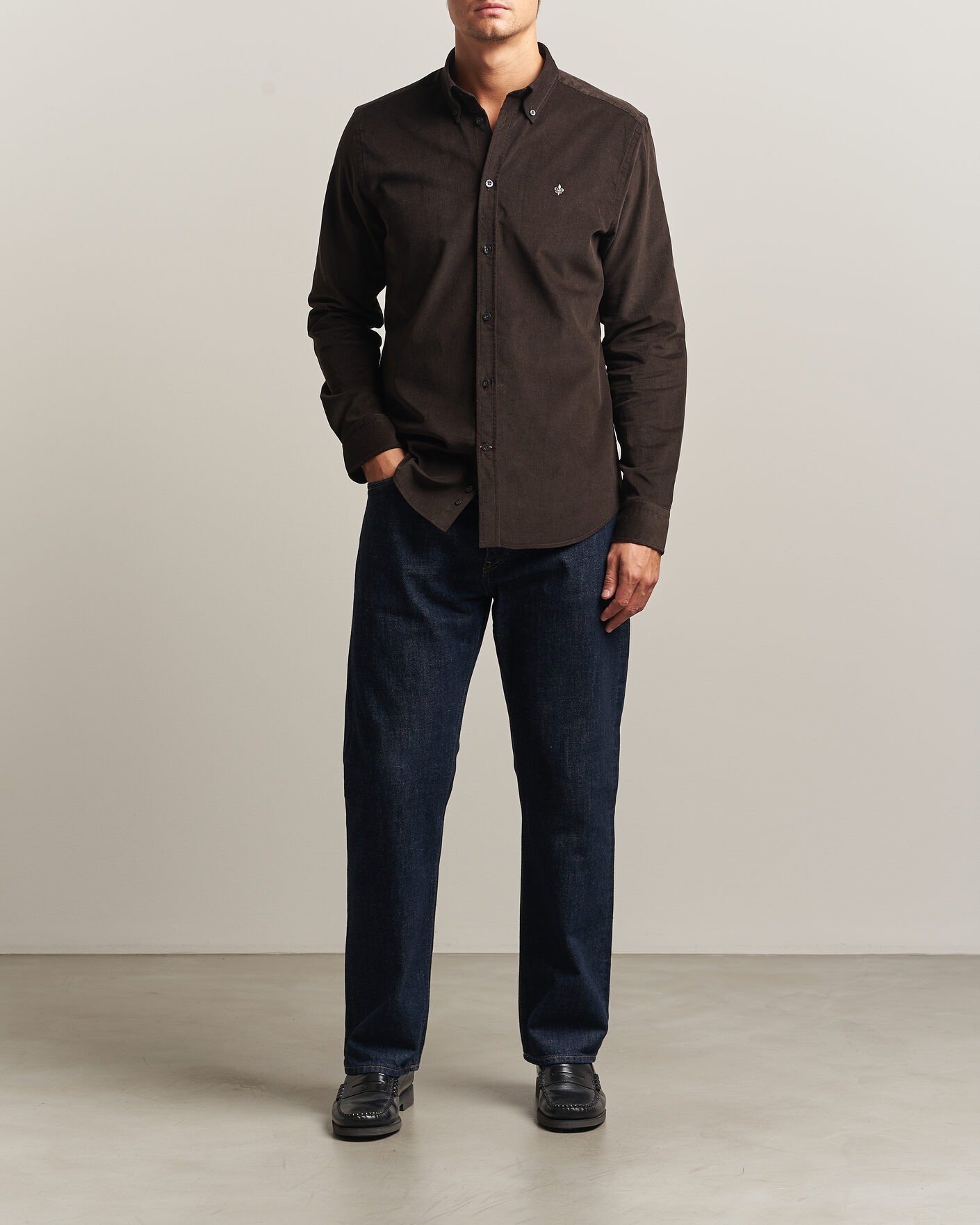 Men | Shirts | Morris | Douglas Cord Shirt Brown