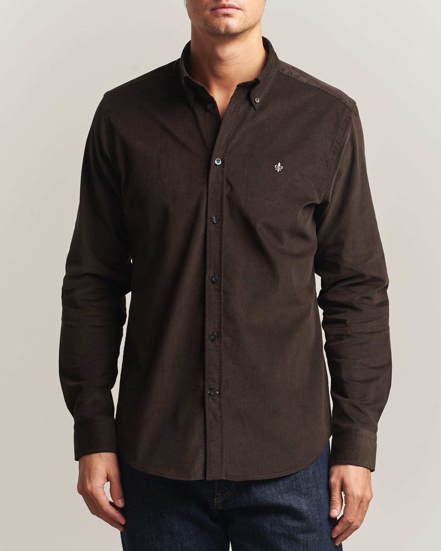 Men | Shirts | Morris | Douglas Cord Shirt Brown
