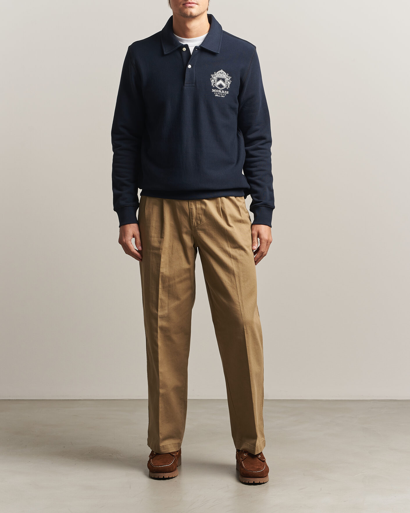 Men | Sweaters & Knitwear | Morris | Winston Polo Sweatshirt Old Blue